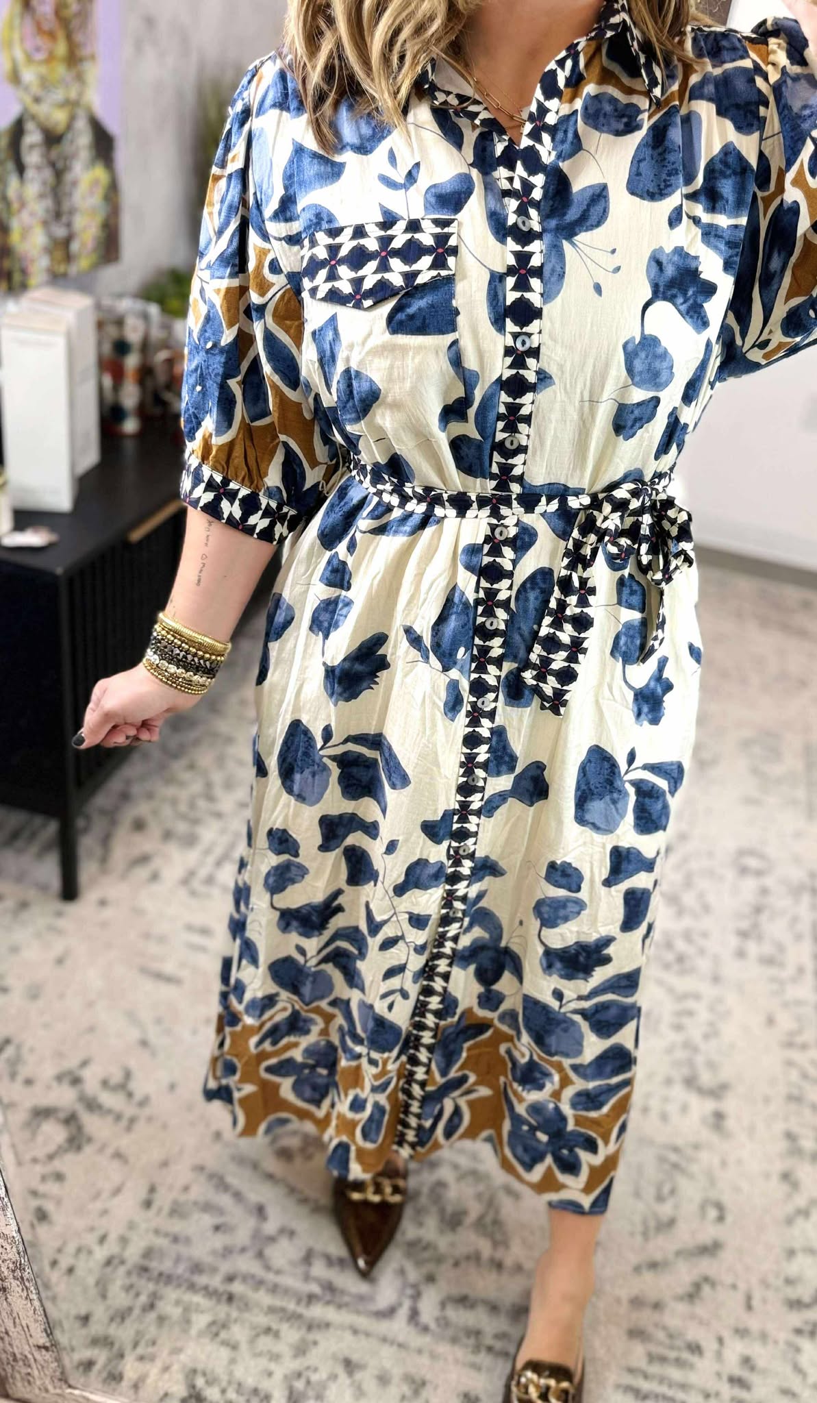 Blue Dusk Shirt Dress {S-2X}