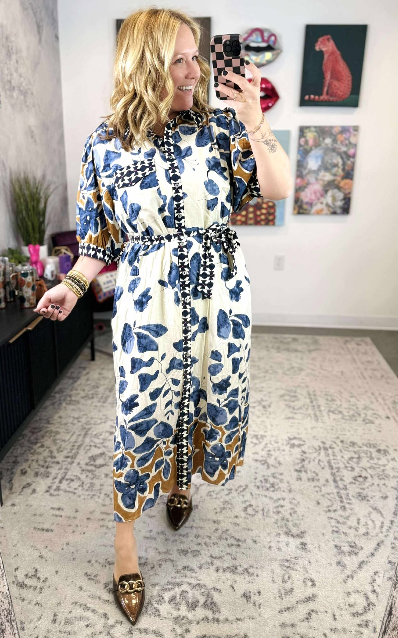 Blue Dusk Shirt Dress {S-2X}