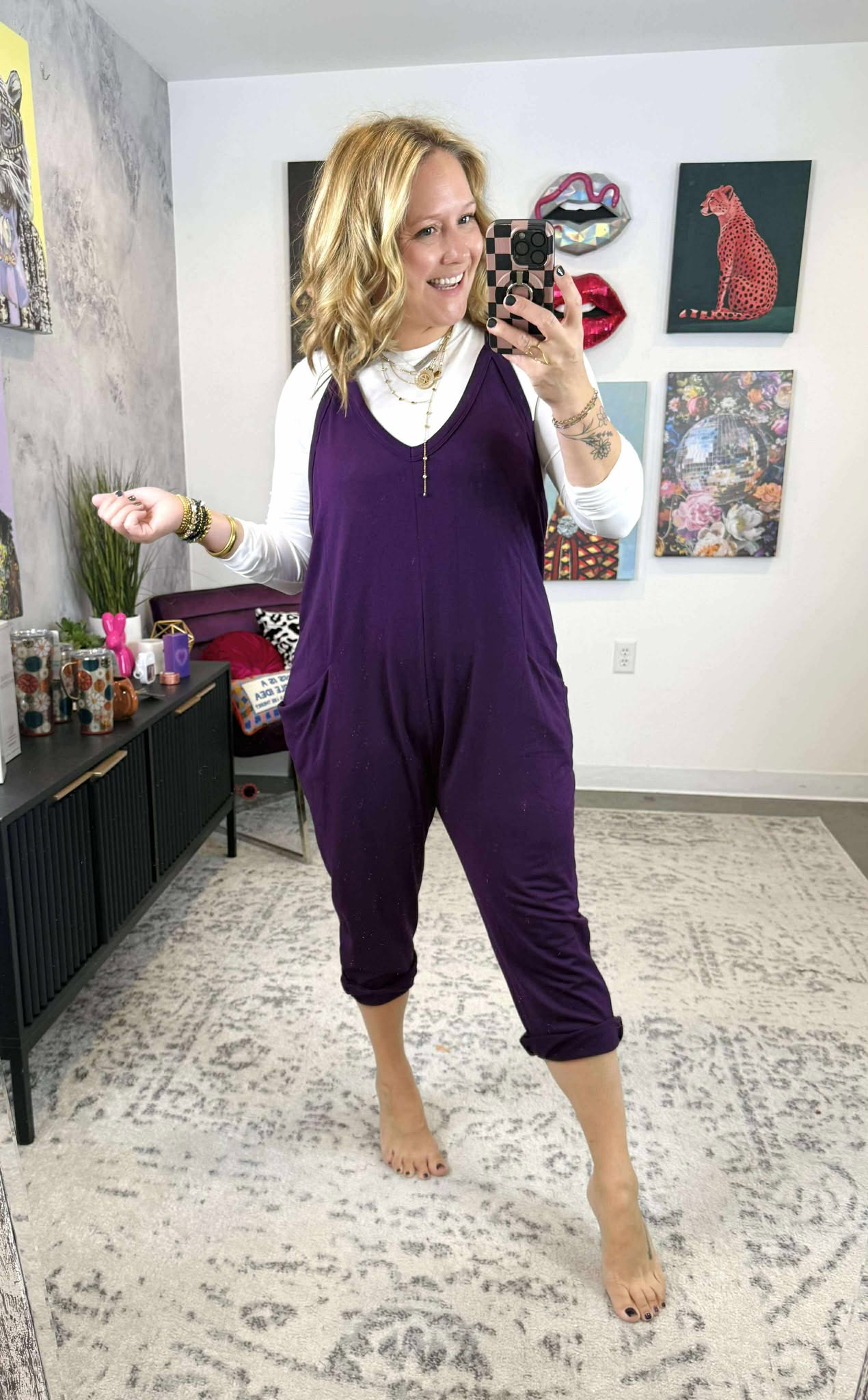 Becky Romper - Purple {S-3X}