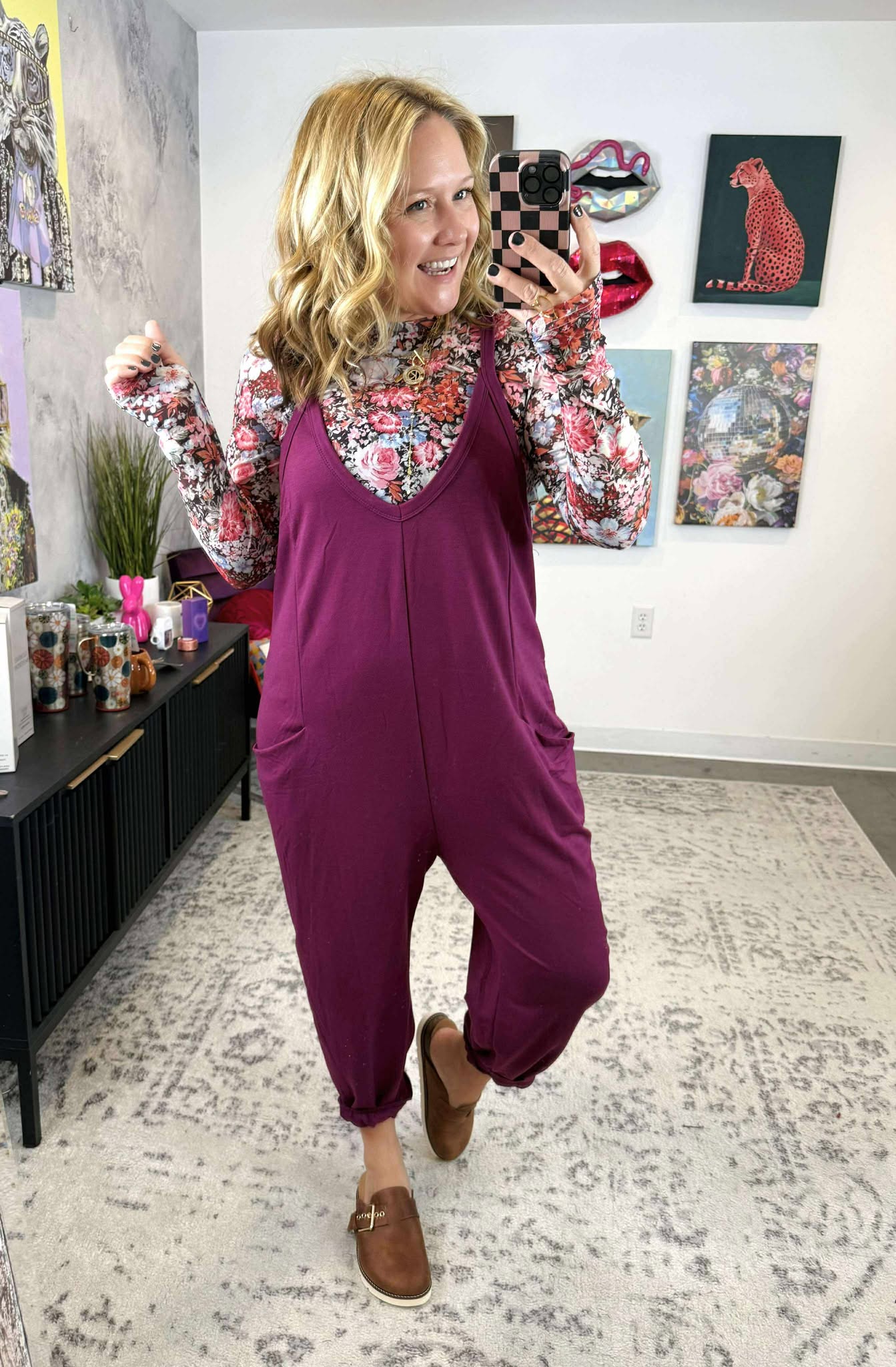 Becky Romper - Mulberry {S-2X}
