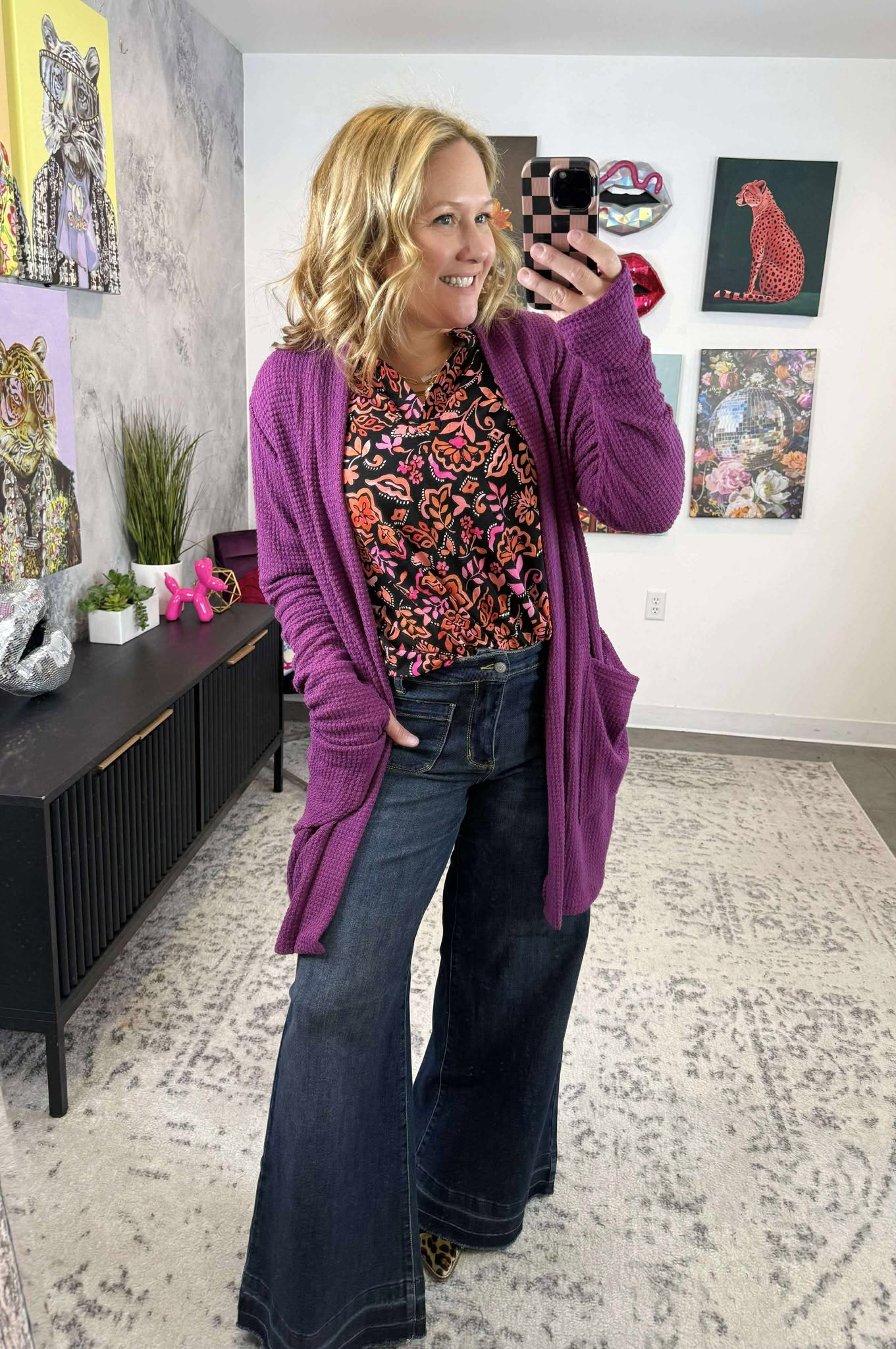 Blakeley Lola Cardigan in Purple {OS/PLUS}