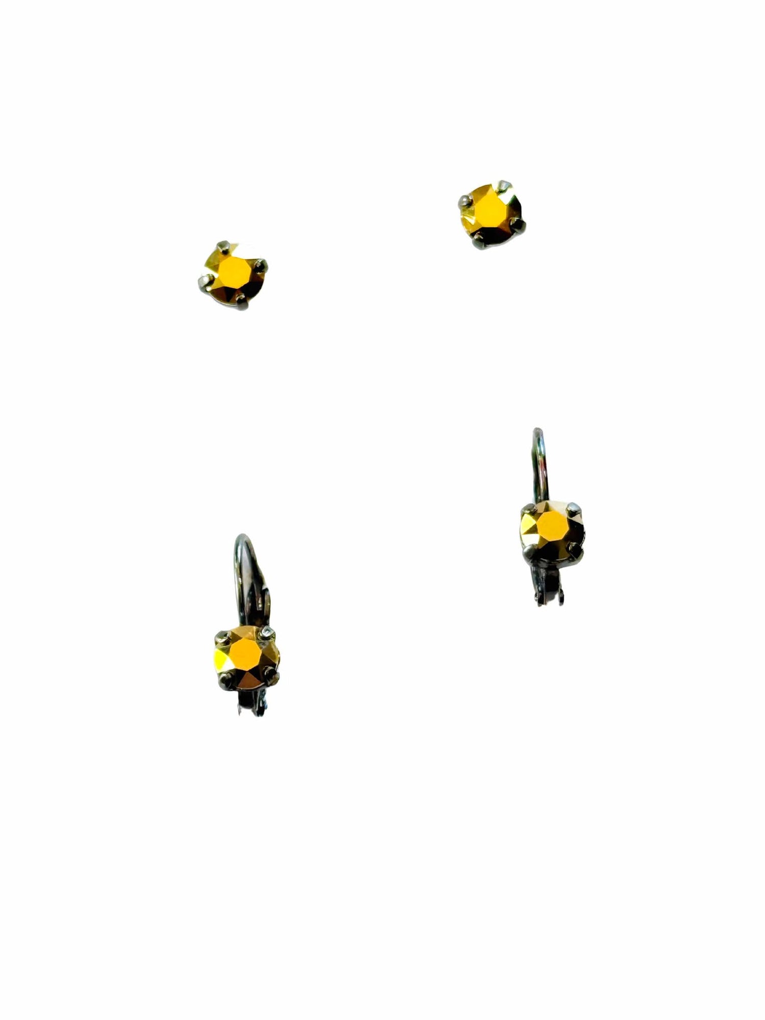 6mm Drop OR Post in Aurum {Black Metal}