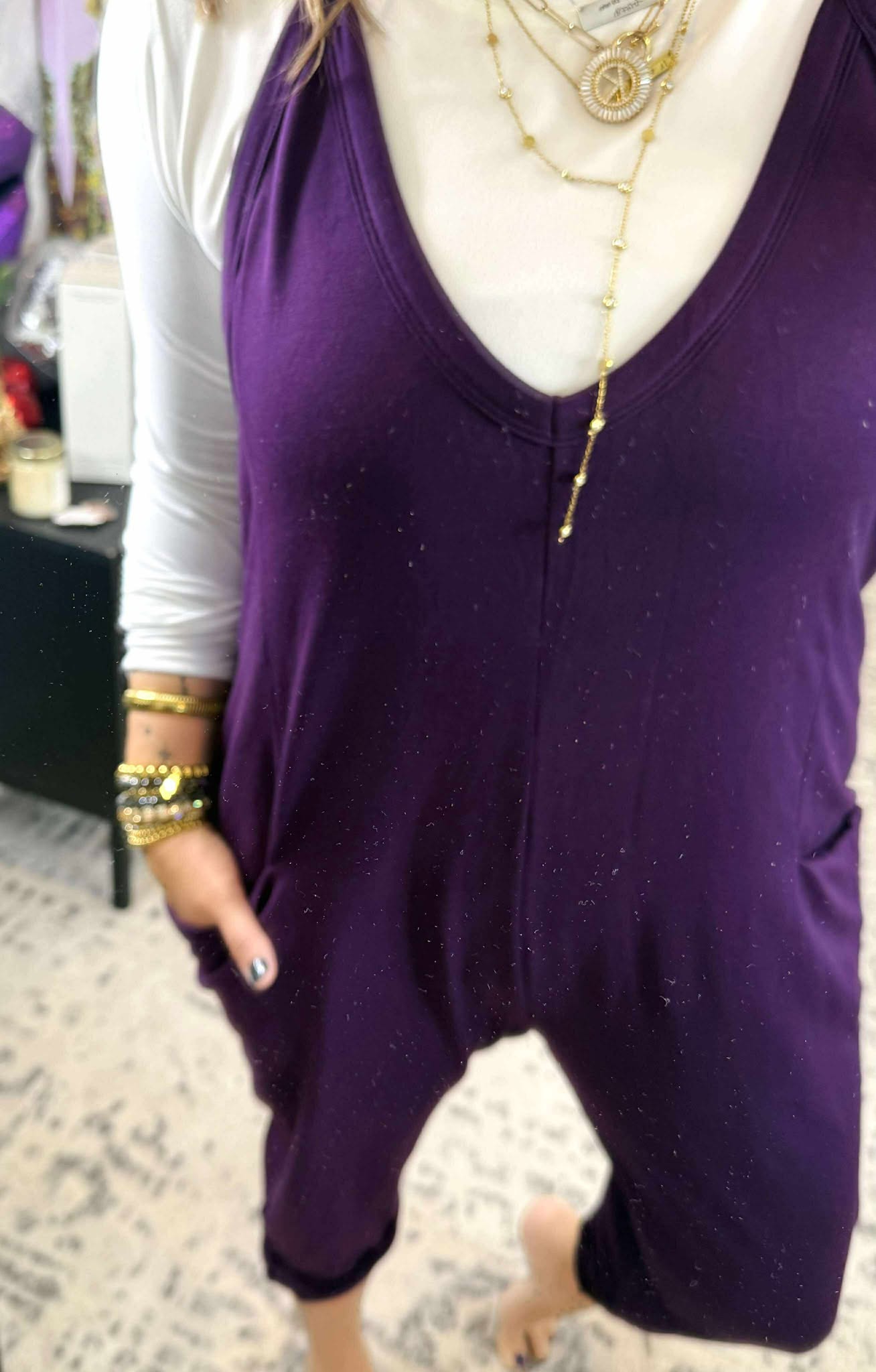 Becky Romper - Purple {S-3X}