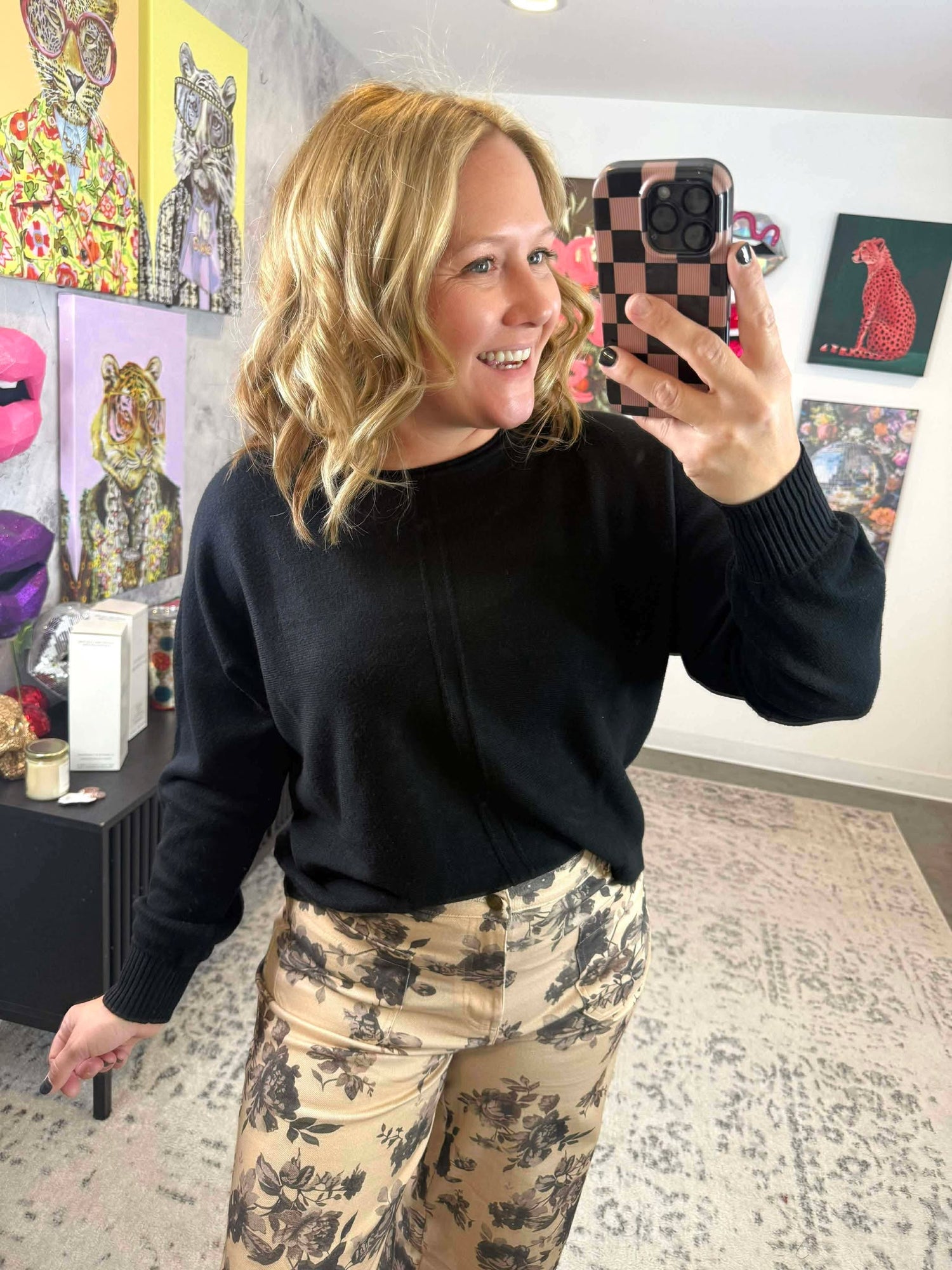 The Seamline Sweater - Black {S-3X} - KaraMarie