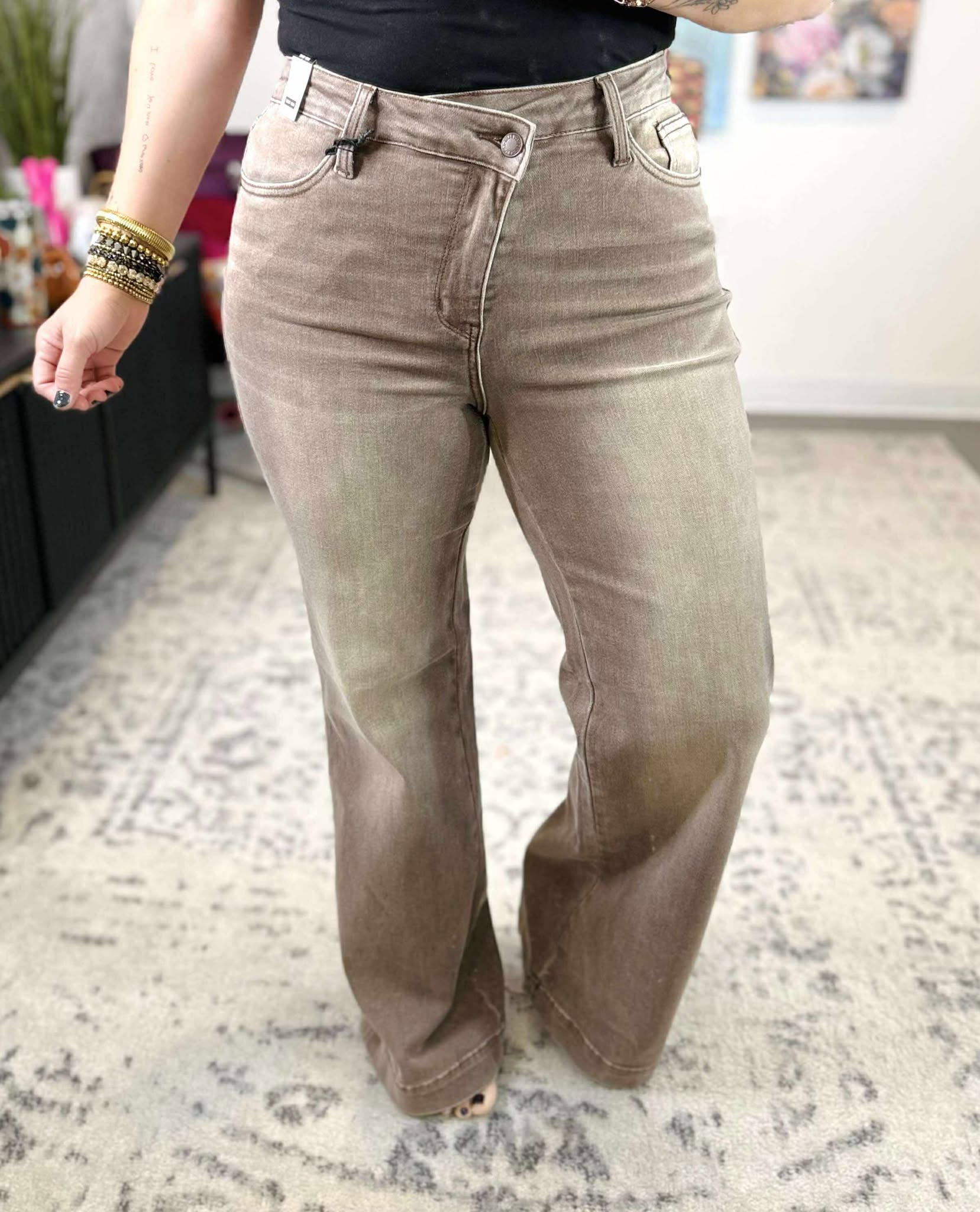 Judy Blue Crossroads Wide-Leg Jeans {1-22W} - KaraMarie