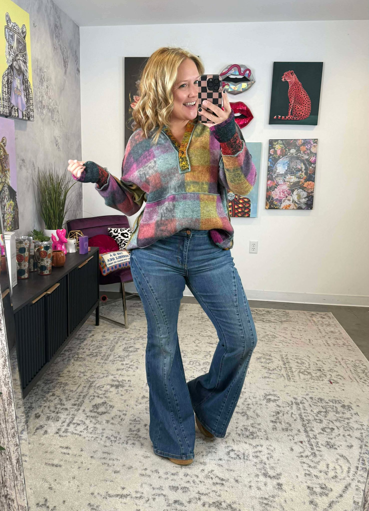 Plaid Pop Hoodie {S-3X}
