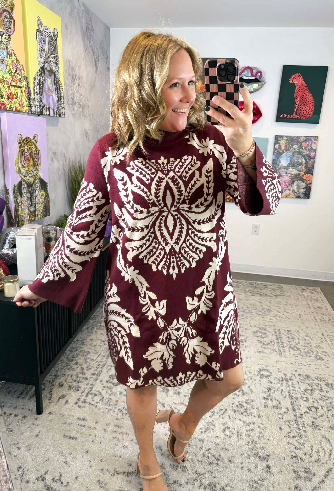 Abstract Aura Sweater Dress {S-L}