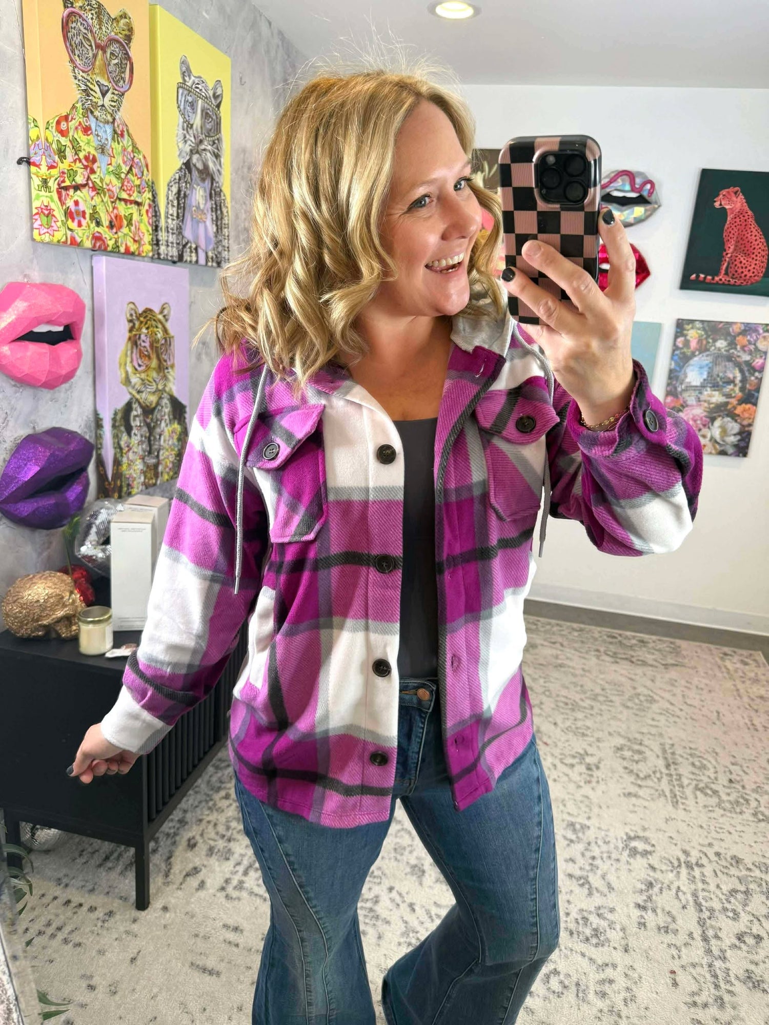 Check It Out Hoodie Shacket {S-L}