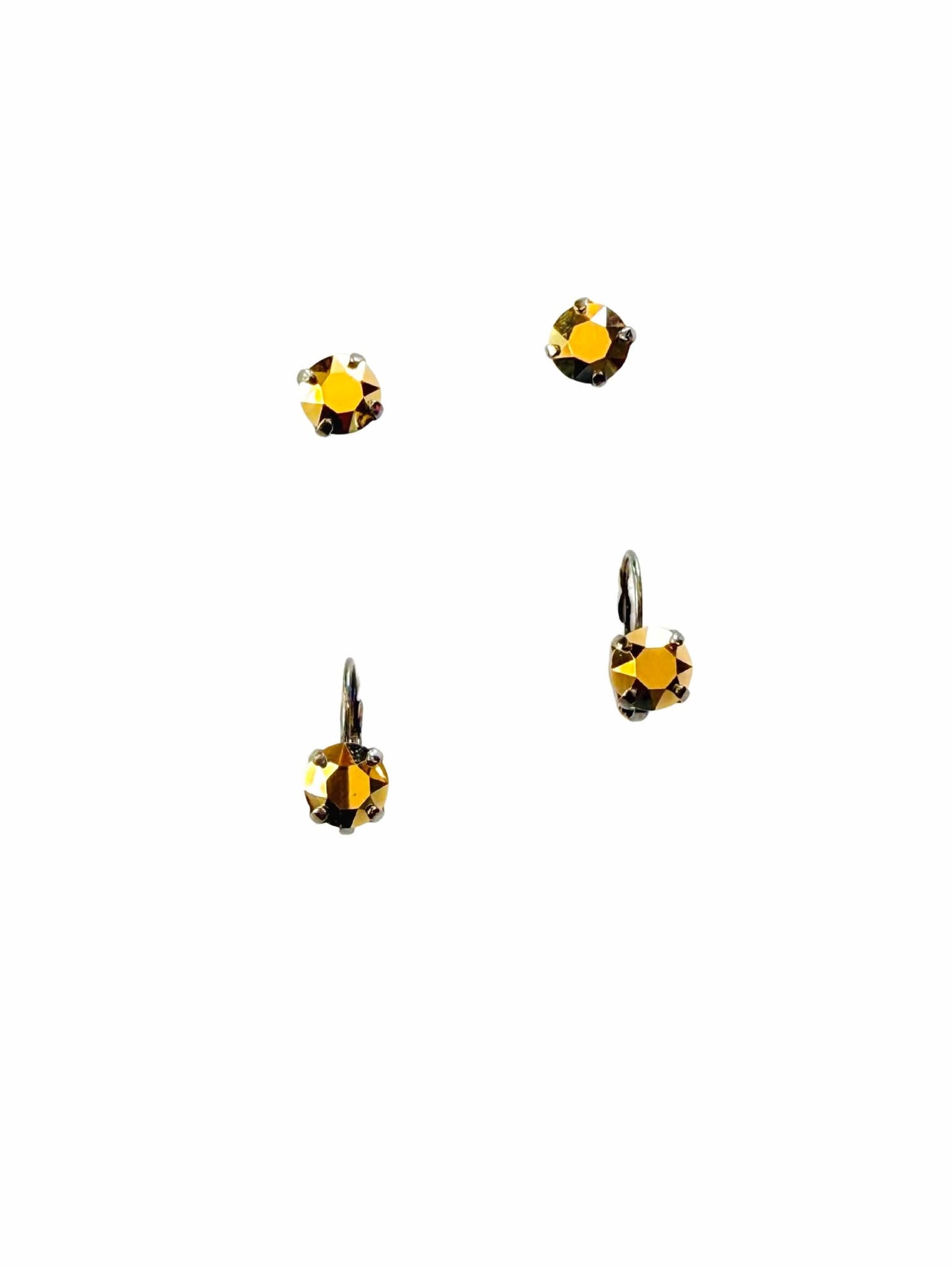 8mm Drop OR Post in Aurum {Black Metal}