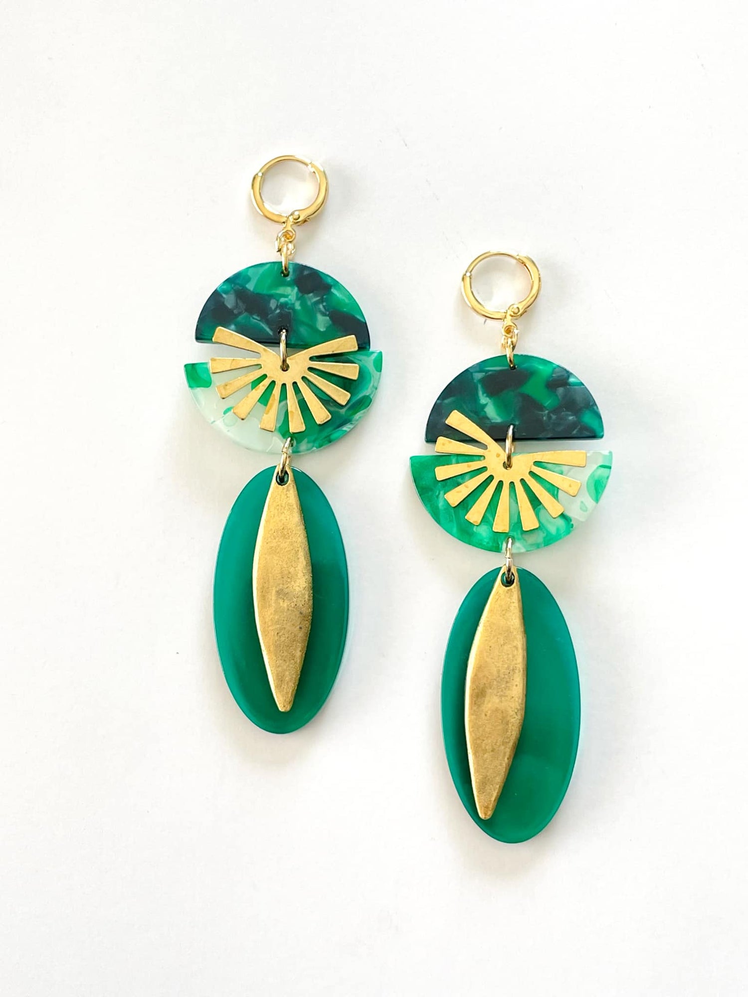 Emerald Dream Statement Earrings