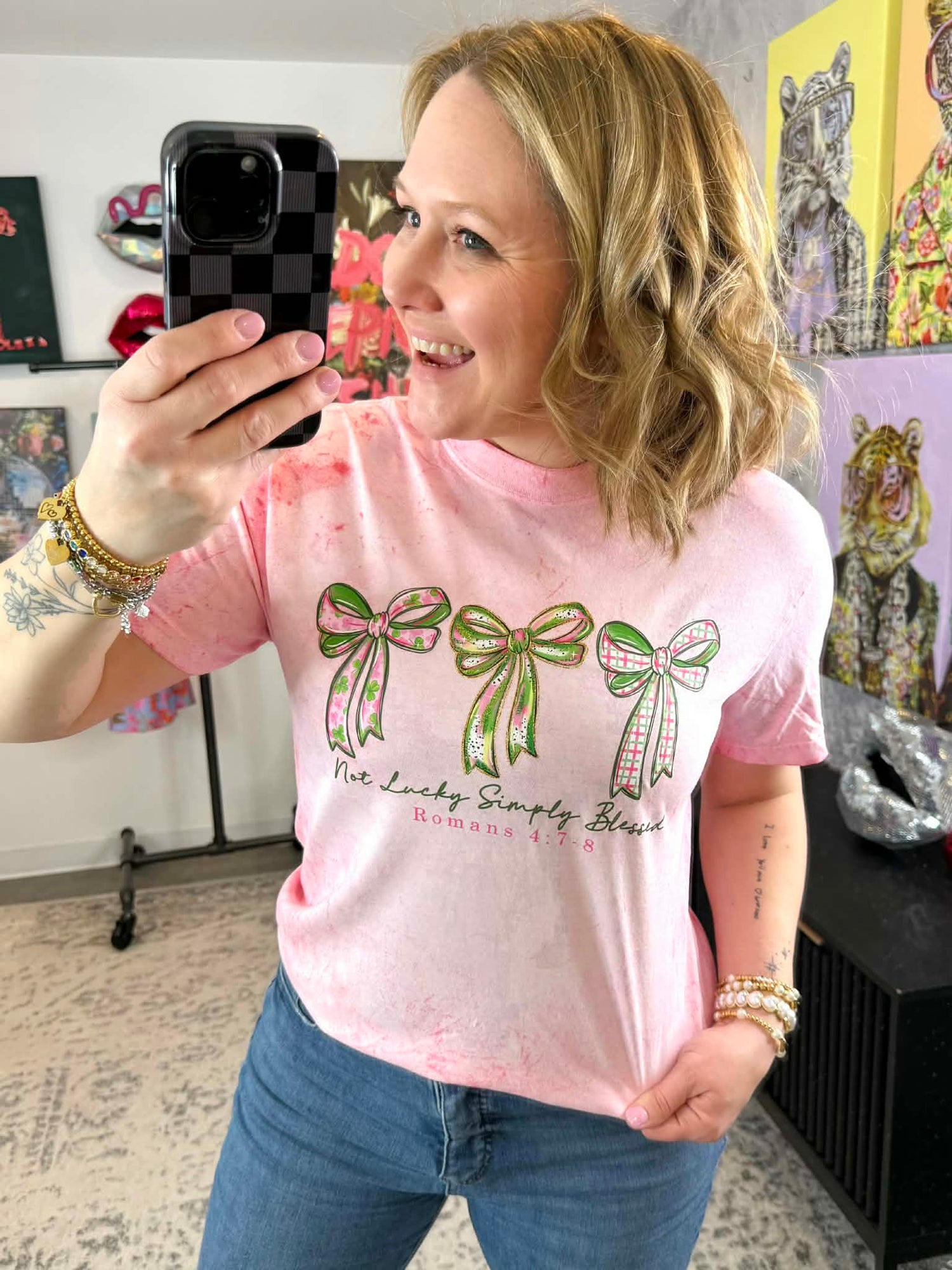 Not Lucky Simply Blessed Graphic Tee {Custom Order!} - KaraMarie