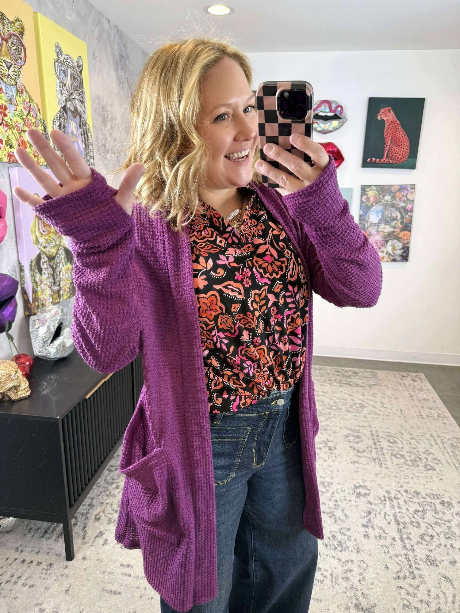 Blakeley Lola Cardigan in Purple {OS/PLUS}