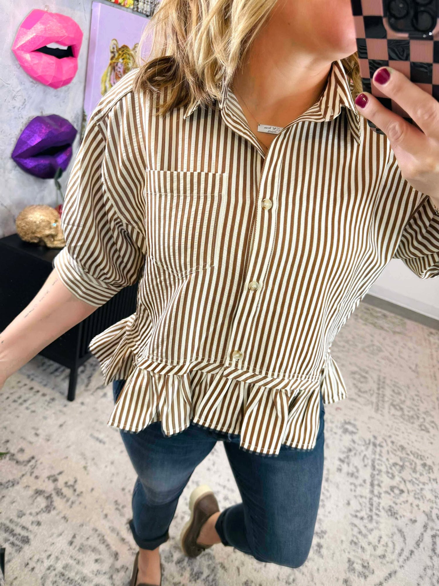 Chestnut Charm Top {S-L}