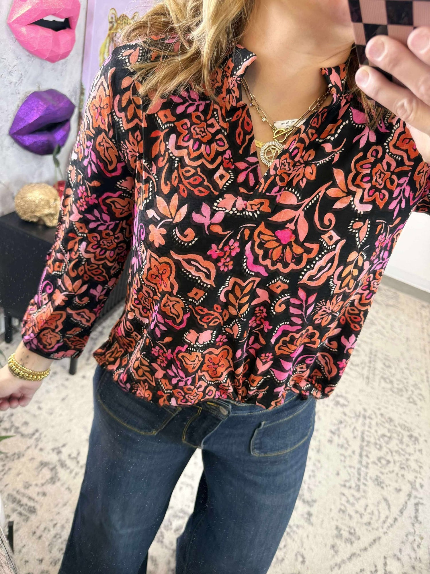 Dotted Garden Top {S-3X}