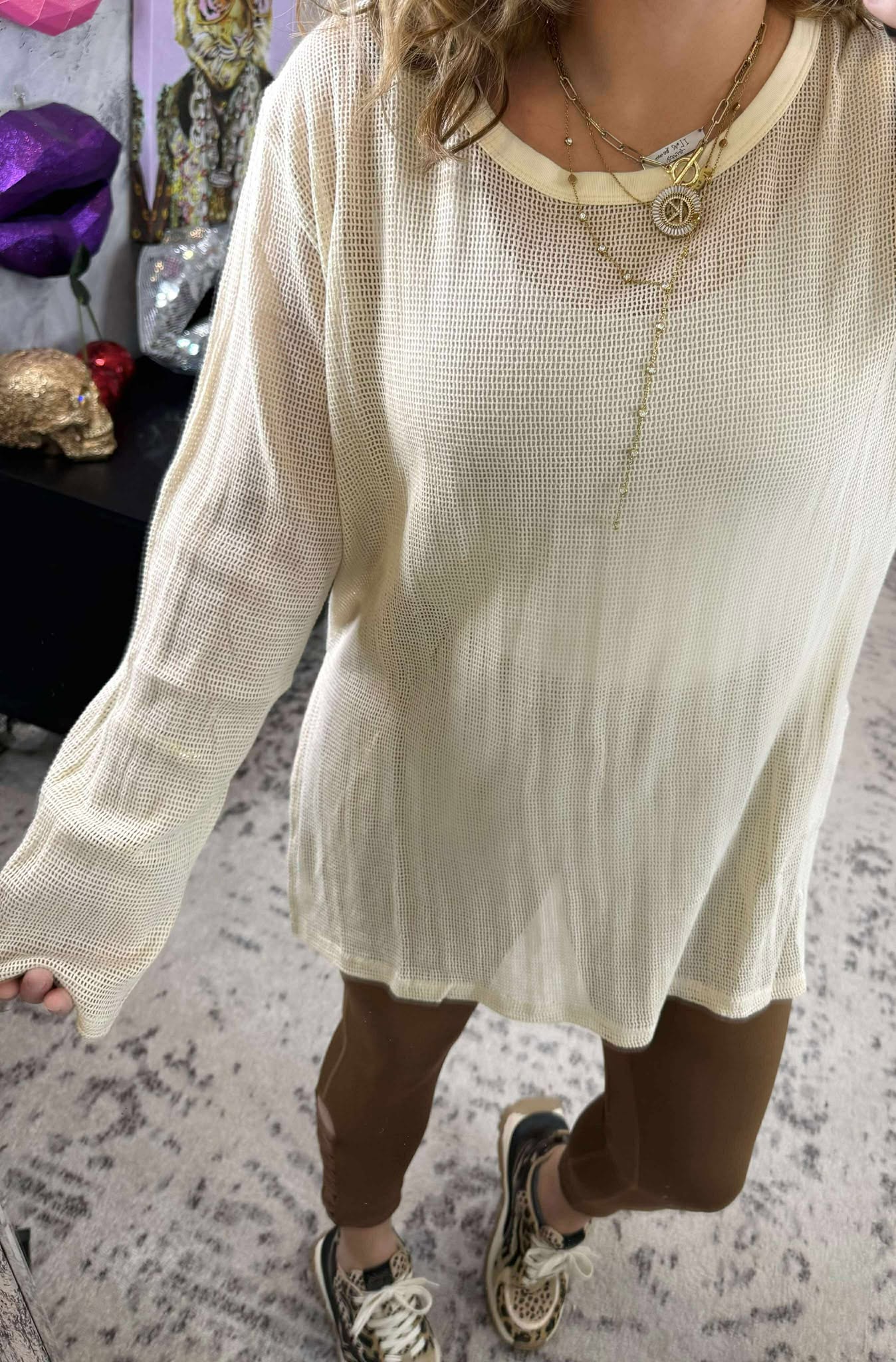 Blakeley Mellow Mesh Cotton Top {XS-2X}