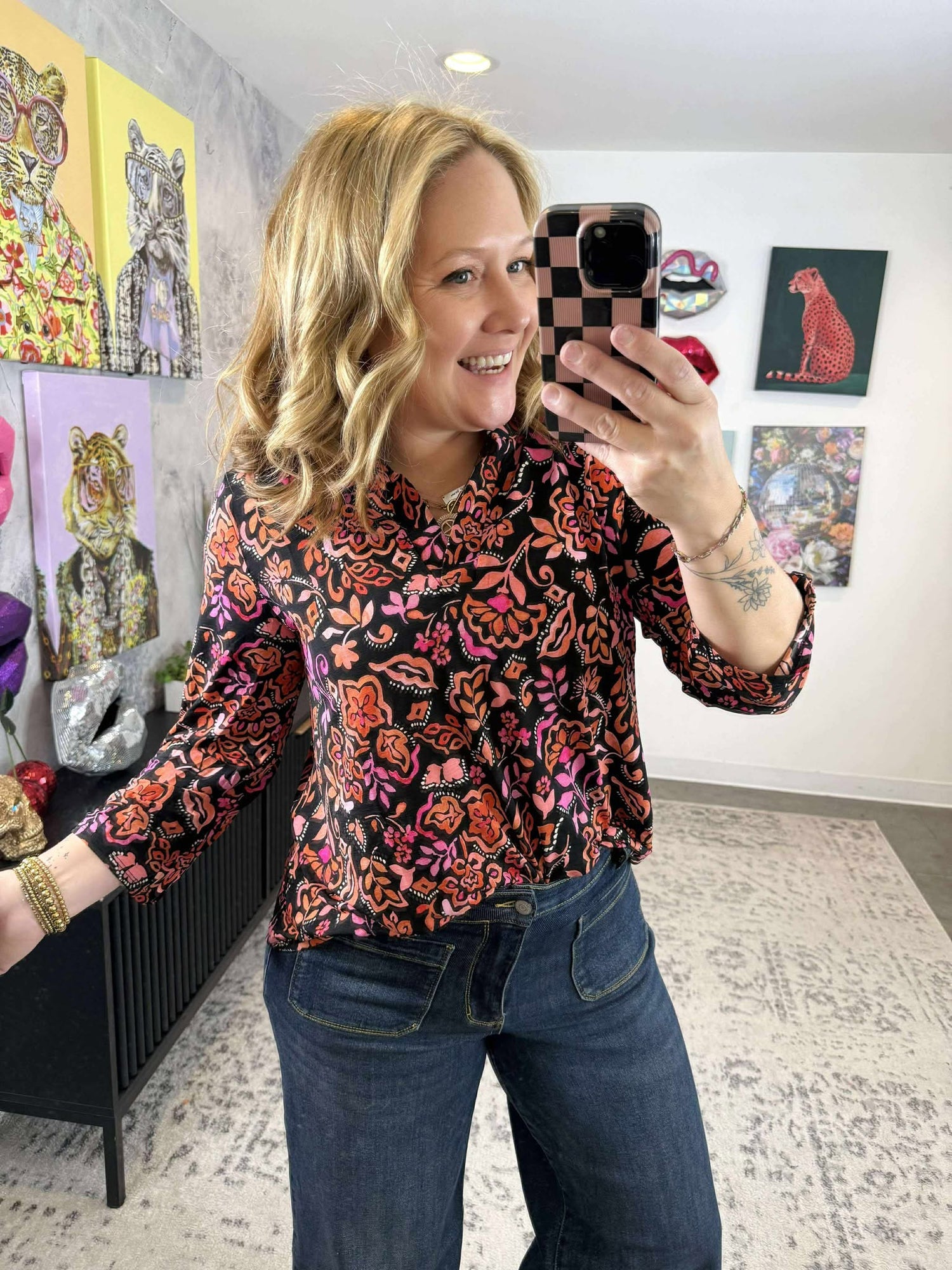 Dotted Garden Top {S-3X}