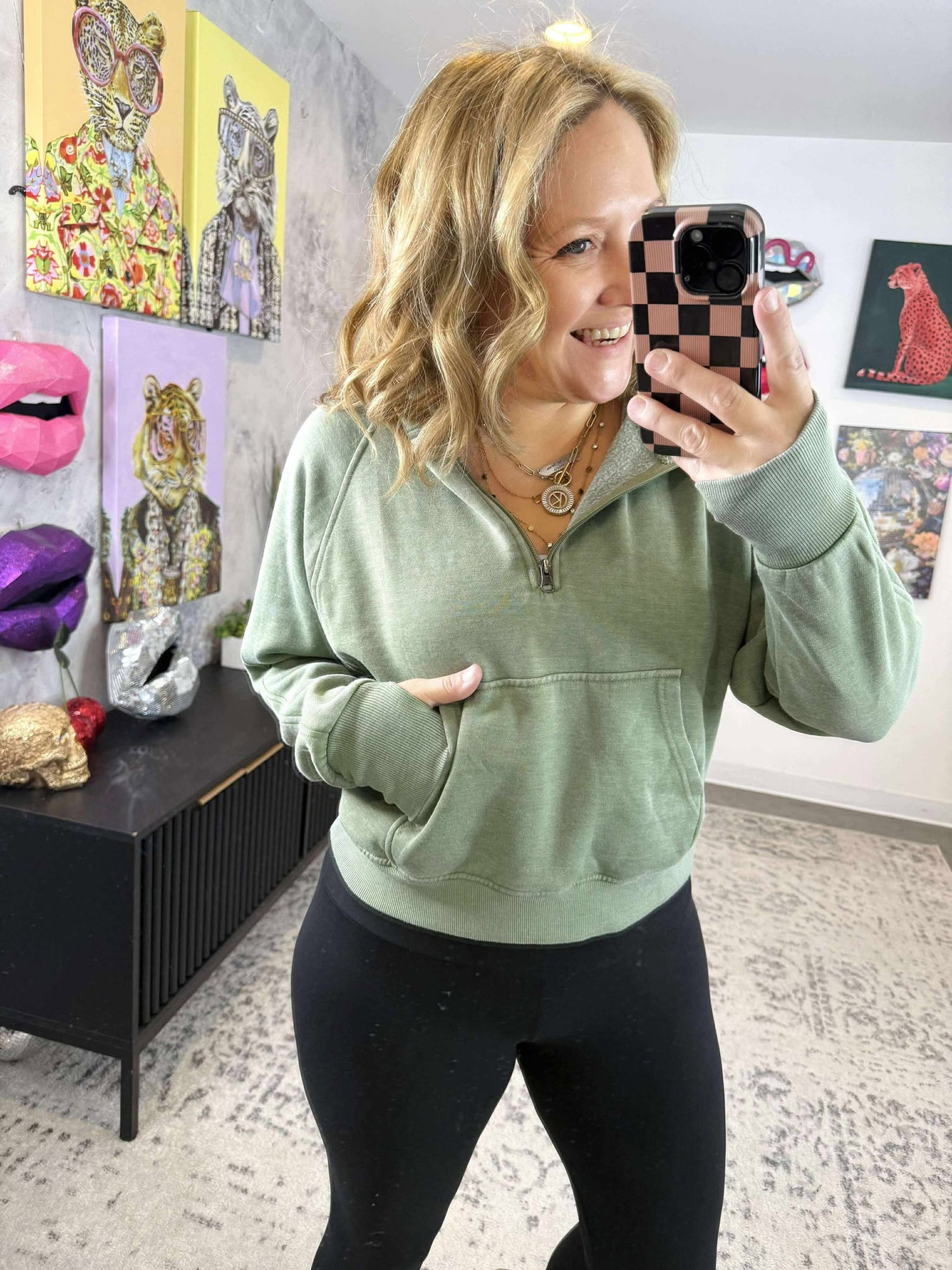 Blakeley Fall Easy Does It Pullover in Green {XS-3X}