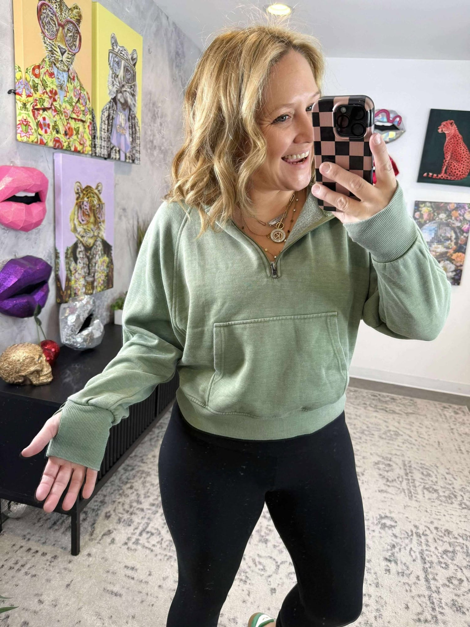 Blakeley Fall Easy Does It Pullover in Green {XS-3X}