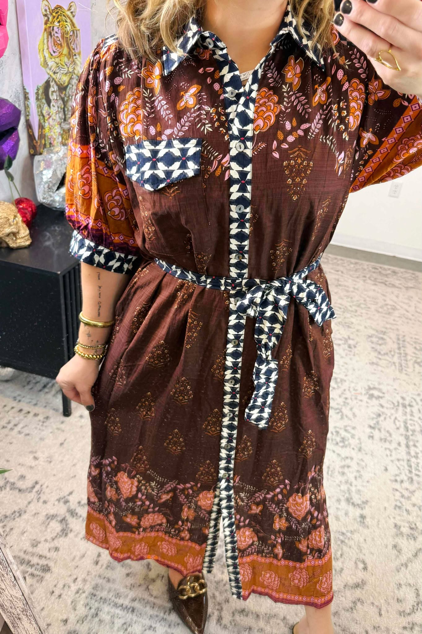 Espresso Meadow Dress {S-2X}