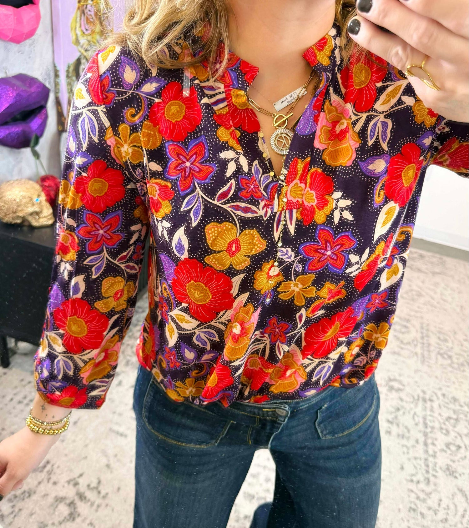 Evening Flora Top {S-3X}