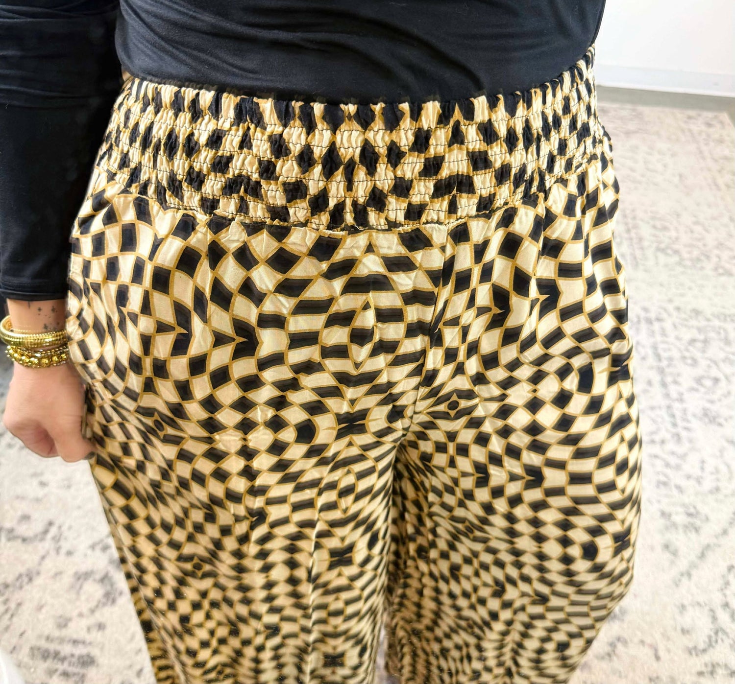 Amanda Wide-Leg Pants in Checkered {S-3X}