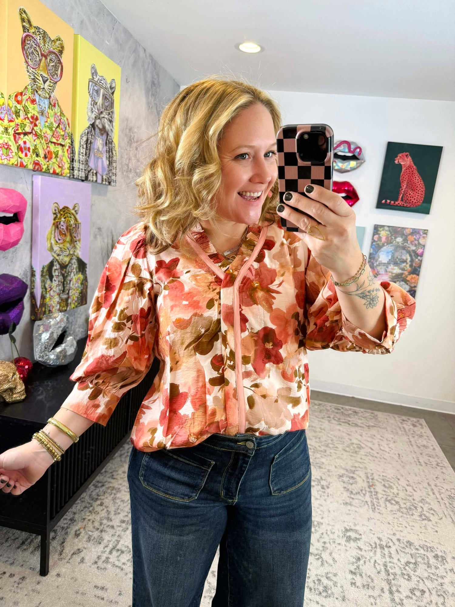 Rustling Blooms Blouse {S-3X}