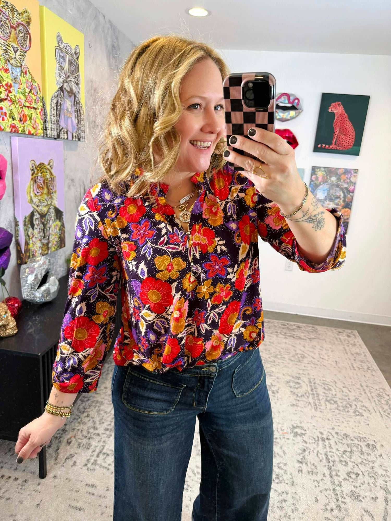 Evening Flora Top {S-3X}