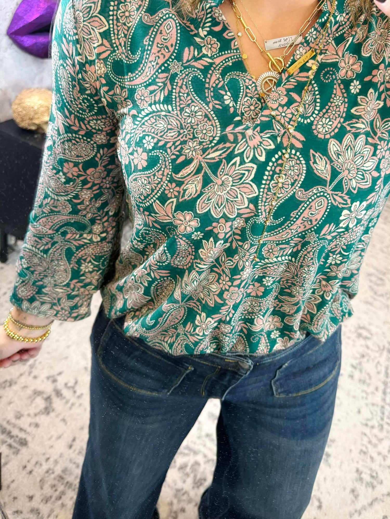 Gilded Grace Top {S-3X}