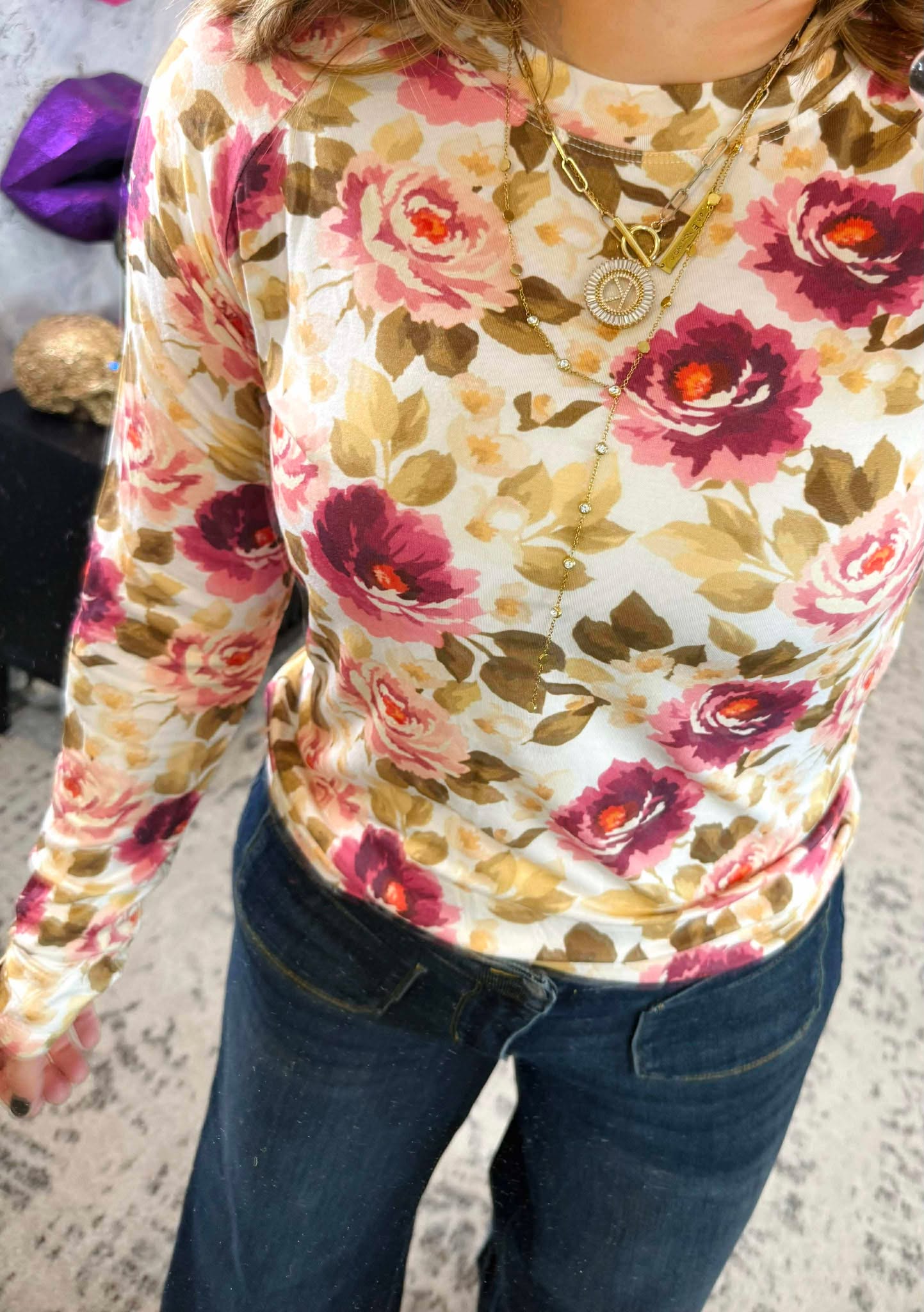 MM Blair Long Sleeve Top - Autumn Blossom {S-3X}