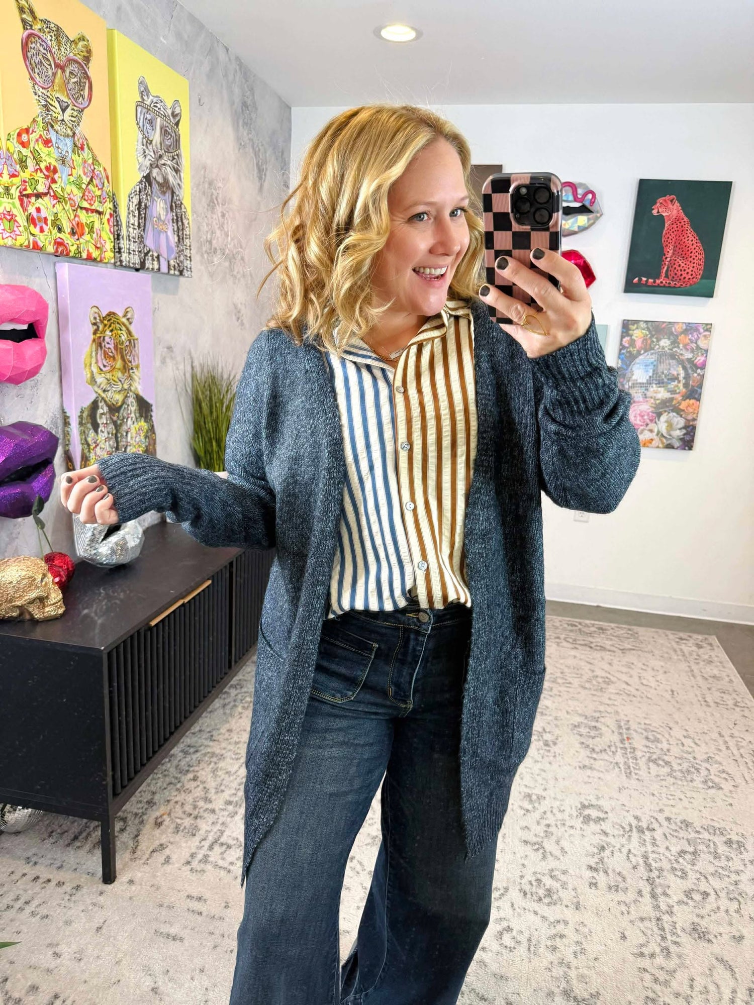 MM Madison Cozy Cardigan - Midnight Skies {S-2X}