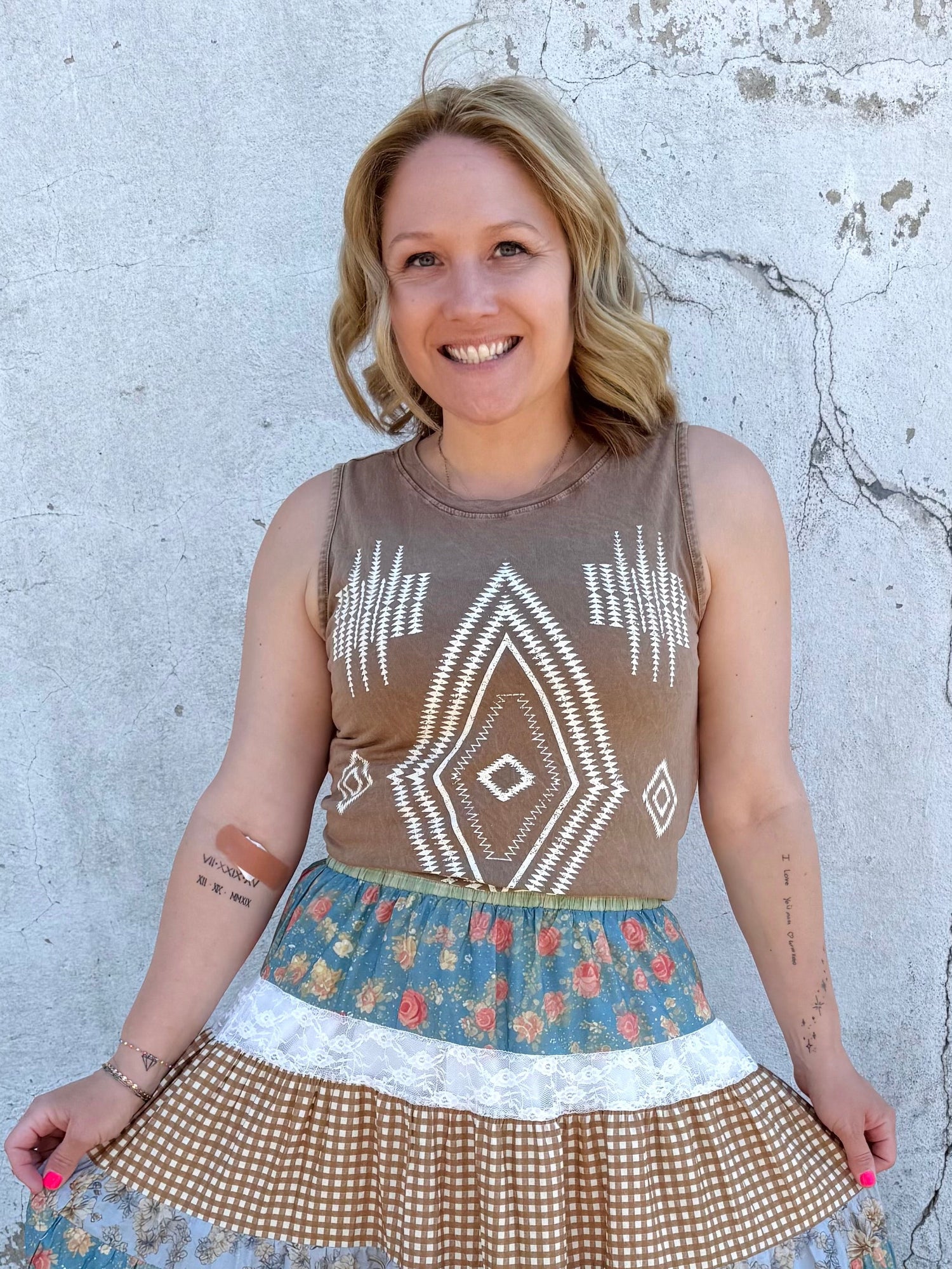Aztec Rhythm Sleeveless Top {S-XL}