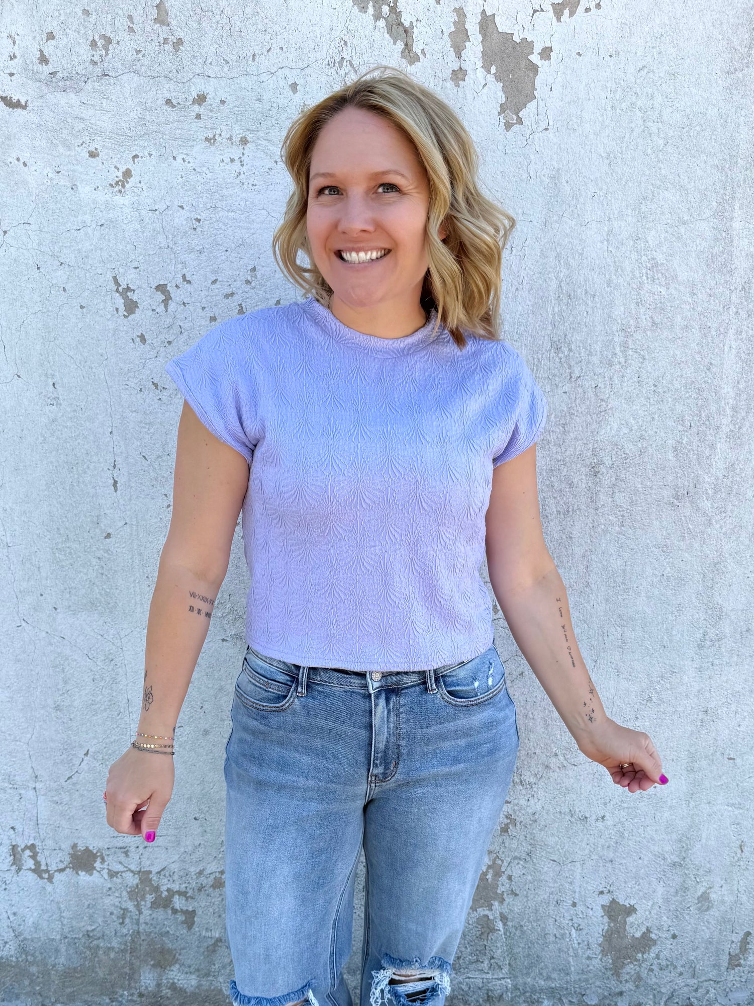 Blakeley Harley Cap Sleeve Top - Purple {S/M-3X}
