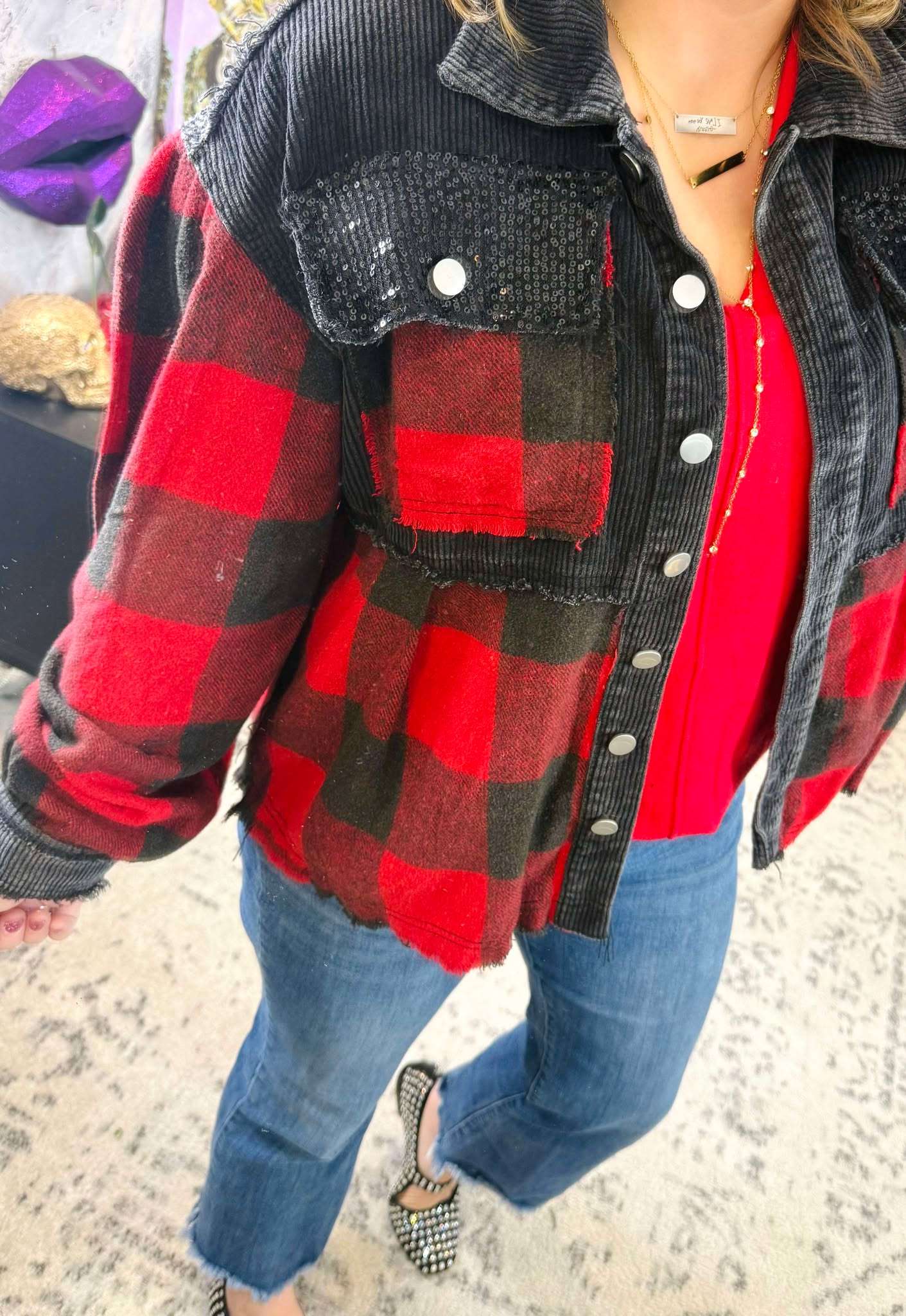 Layla Buffalo Plaid Shacket {S-3X}