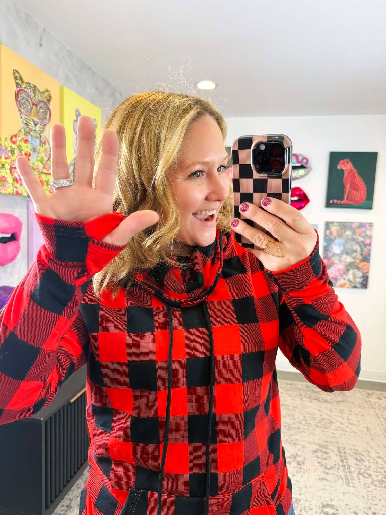 MM Cloud Cowl Neck - Buffalo Plaid {S-4X}