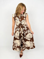 Botanical Blooms Belted Dress {S-L} - KaraMarie