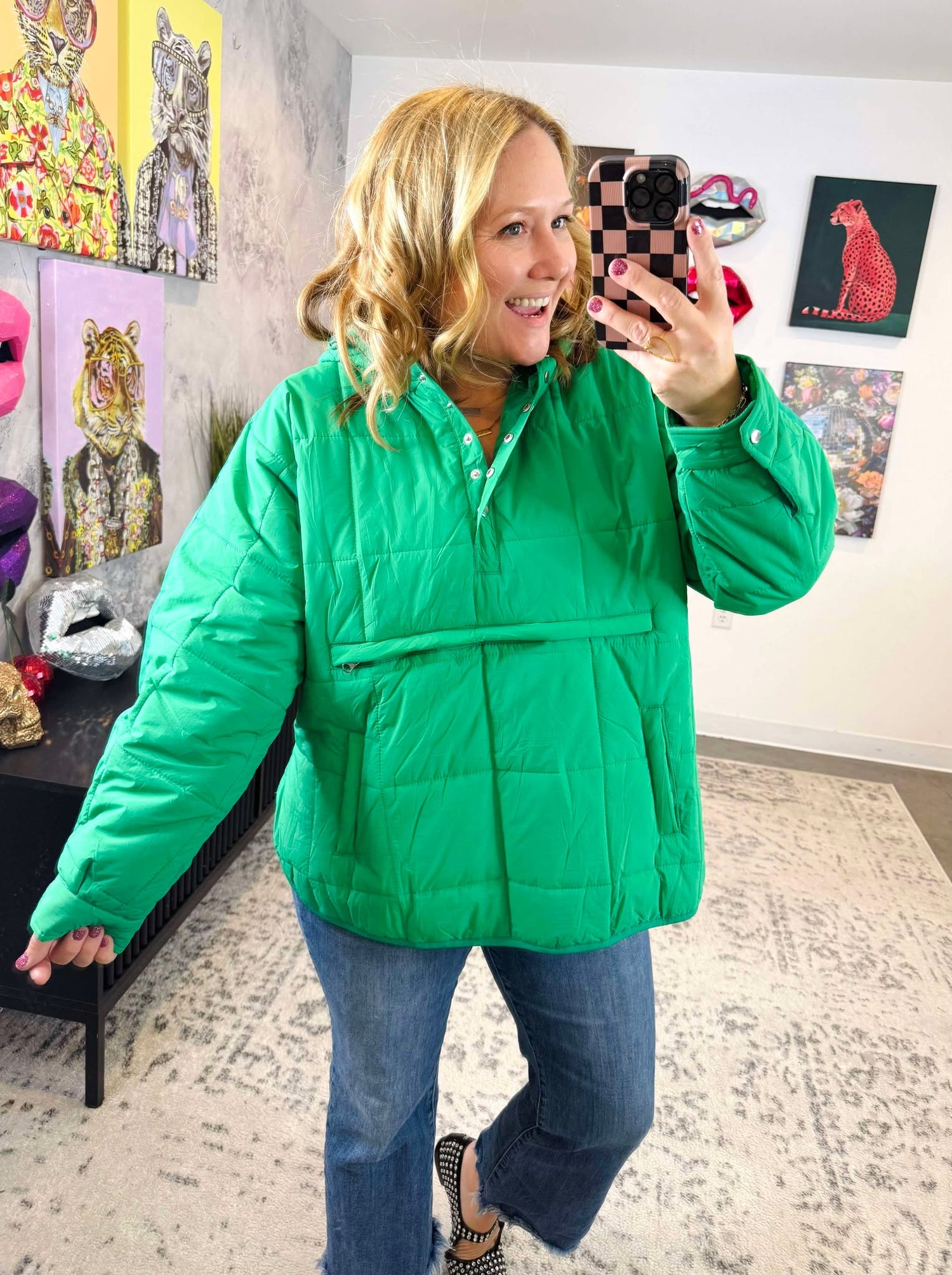 Blakeley Peyton Puffer Jacket - Green {XS-3X}