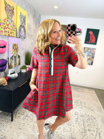 Plaid Tidings Mini Dress {S-2X} - KaraMarie