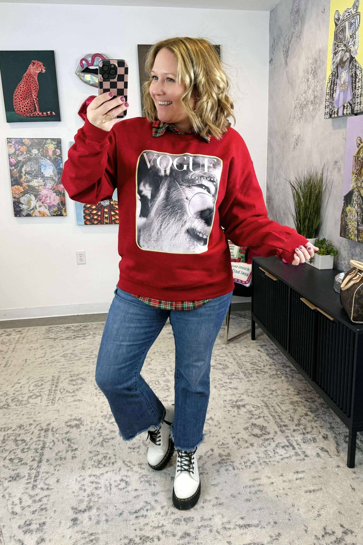 Nina Tunic - Christmas Plaid {S-3X} - KaraMarie