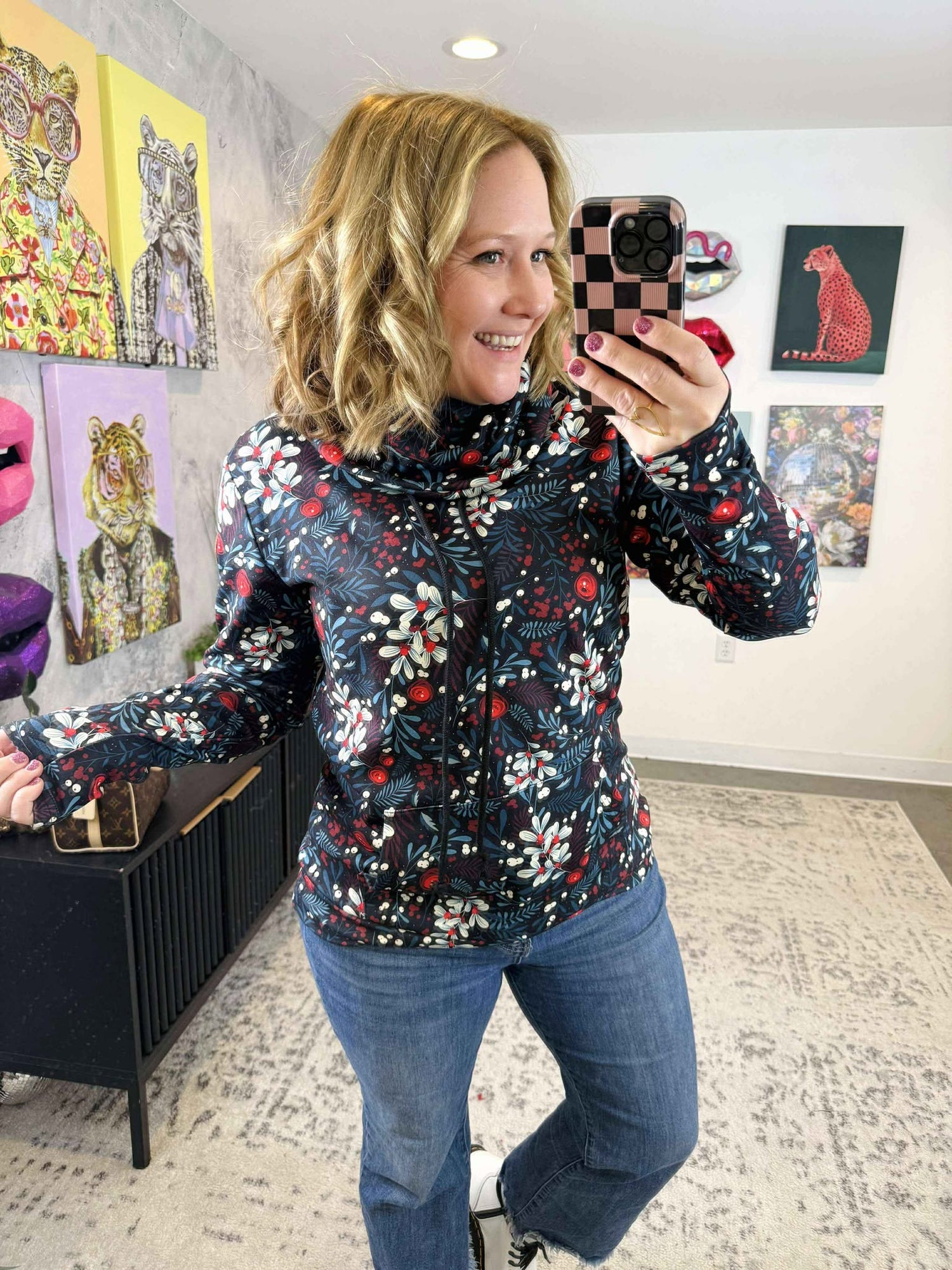 MM Soft Funnel Neck - Christmas Berry {S-3X}