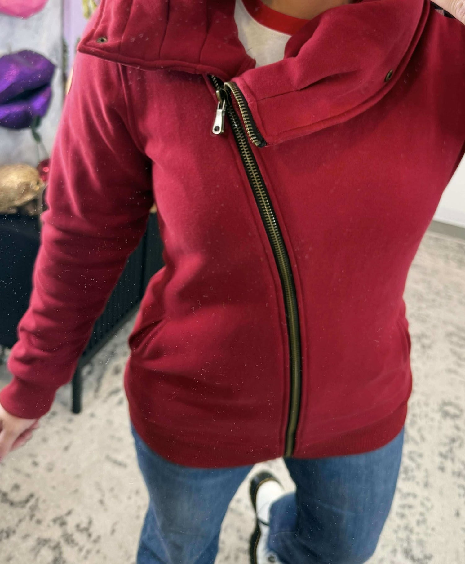 MM Quinn ZipUp Cowl - Burgundy {S-4X}