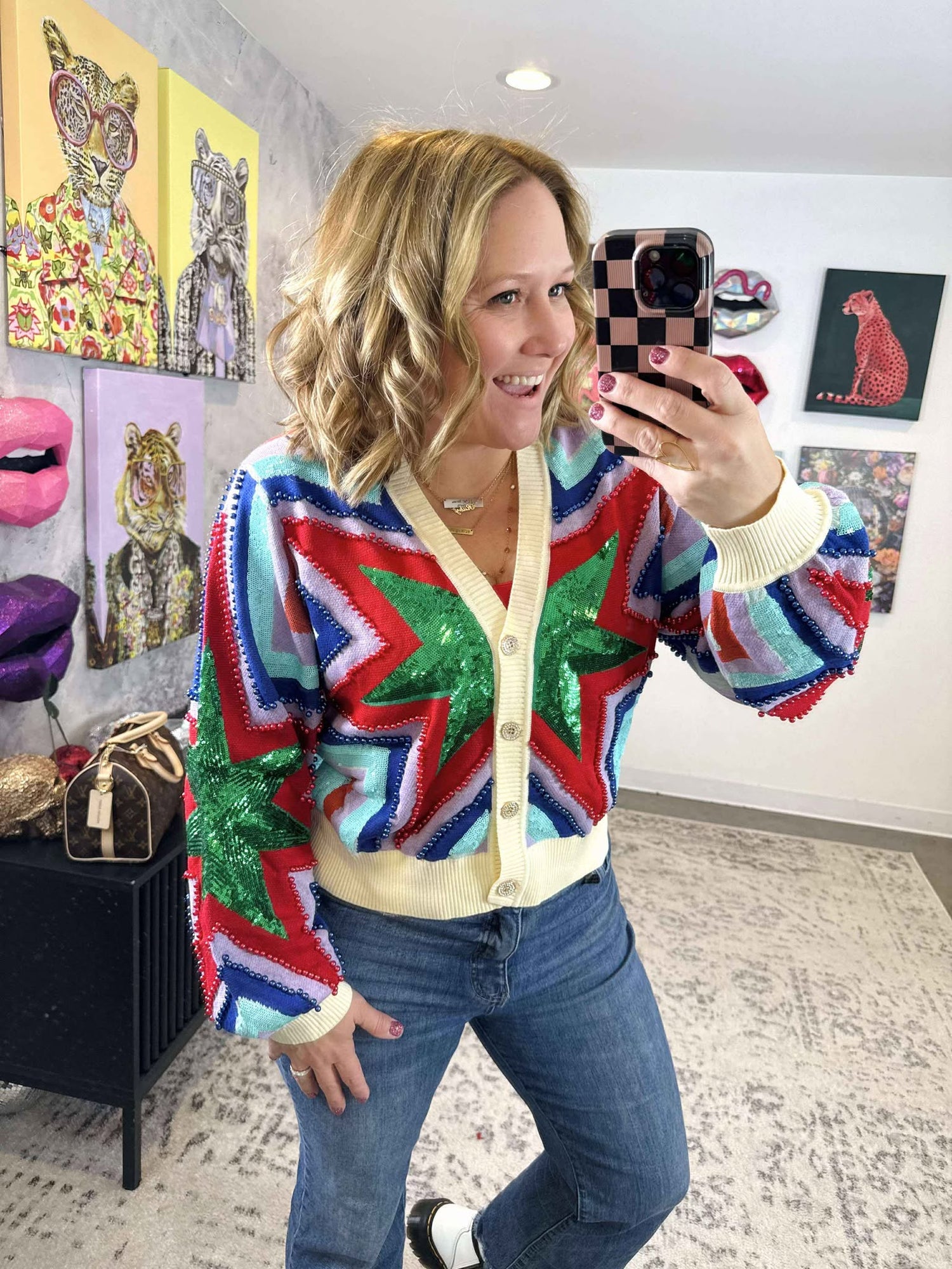 Queen of Sparkles :: Colorful Starburst Cardigan {XS-XL}