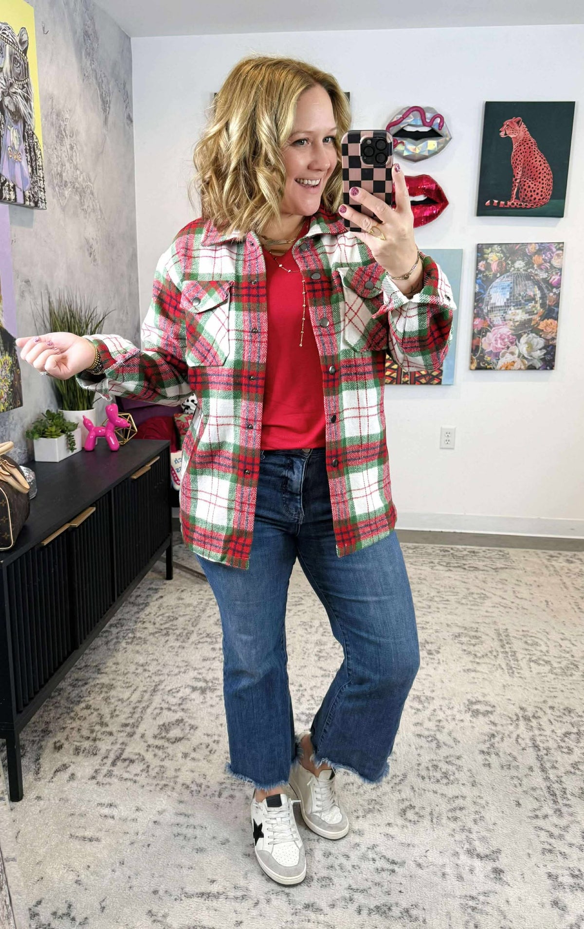 MM Norah Plaid Shacket - Christmas Plaid {S-3X} - KaraMarie