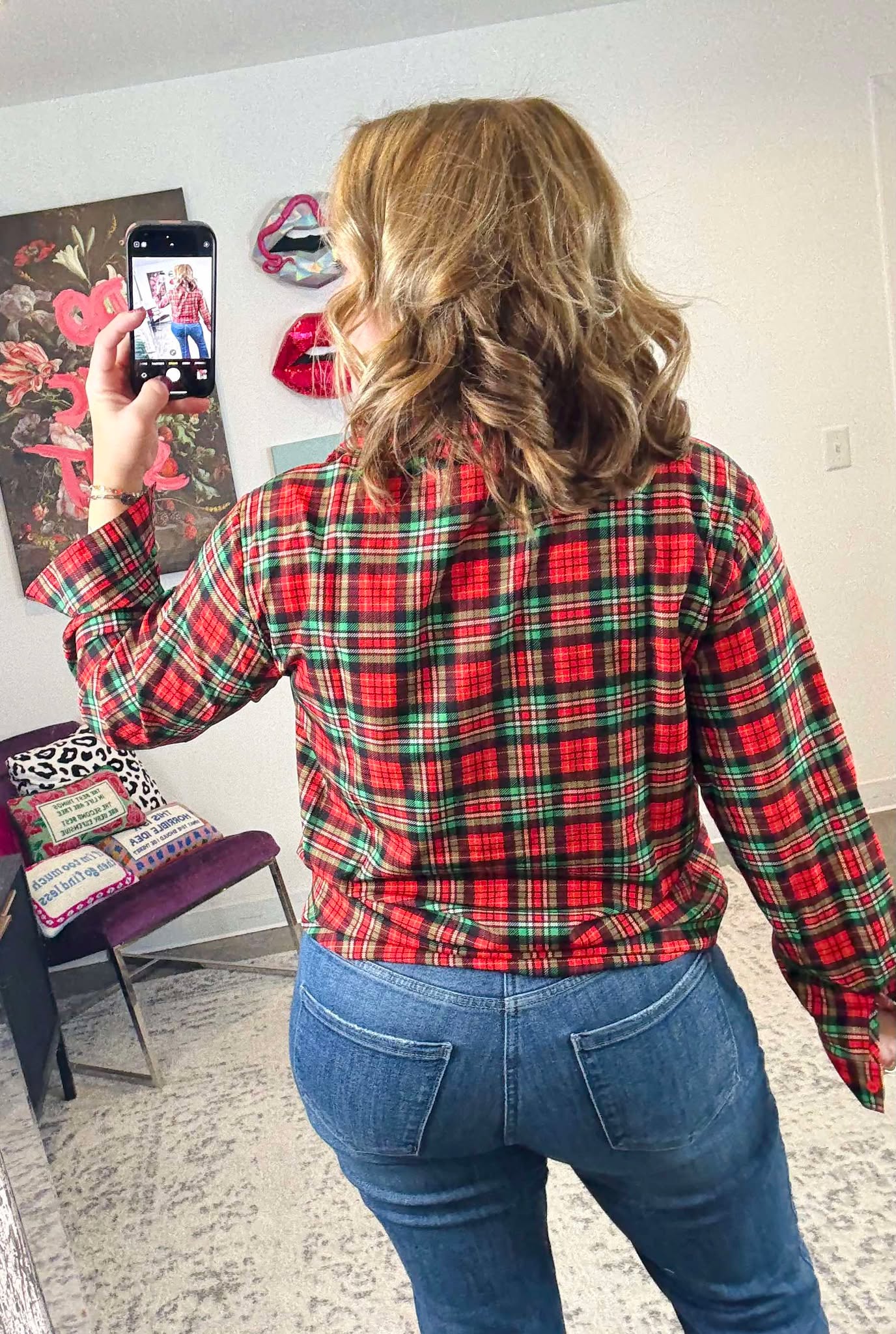 Nina Tunic - Christmas Plaid {S-3X} - KaraMarie