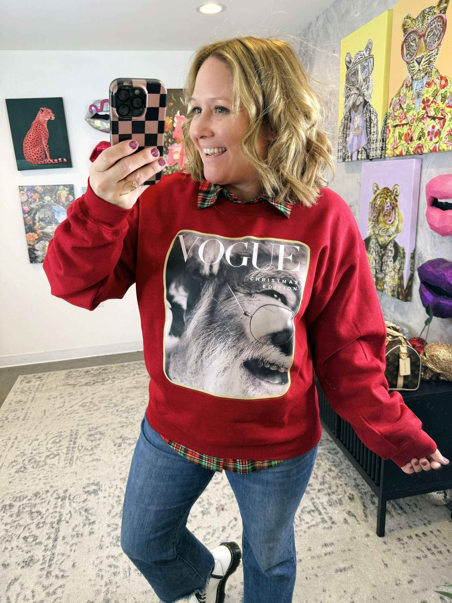 Vogue Santa Sweatshirt {S-3X}