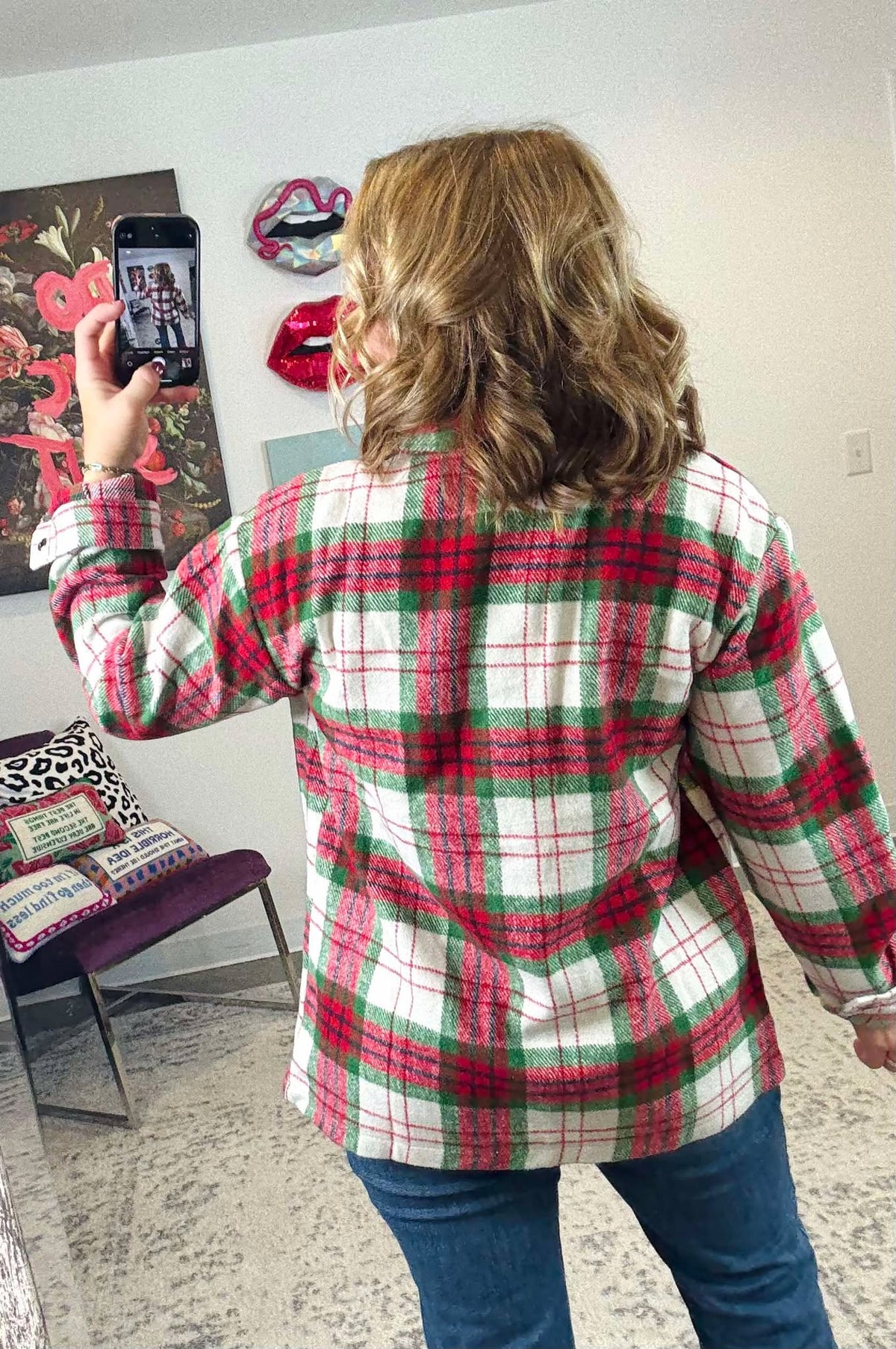 MM Norah Plaid Shacket - Christmas Plaid {S-3X} - KaraMarie