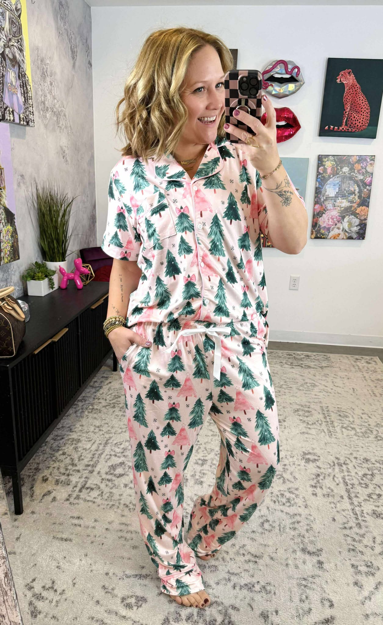 Pajama Set - Button Down - Whimsy Trees {XS-3X}