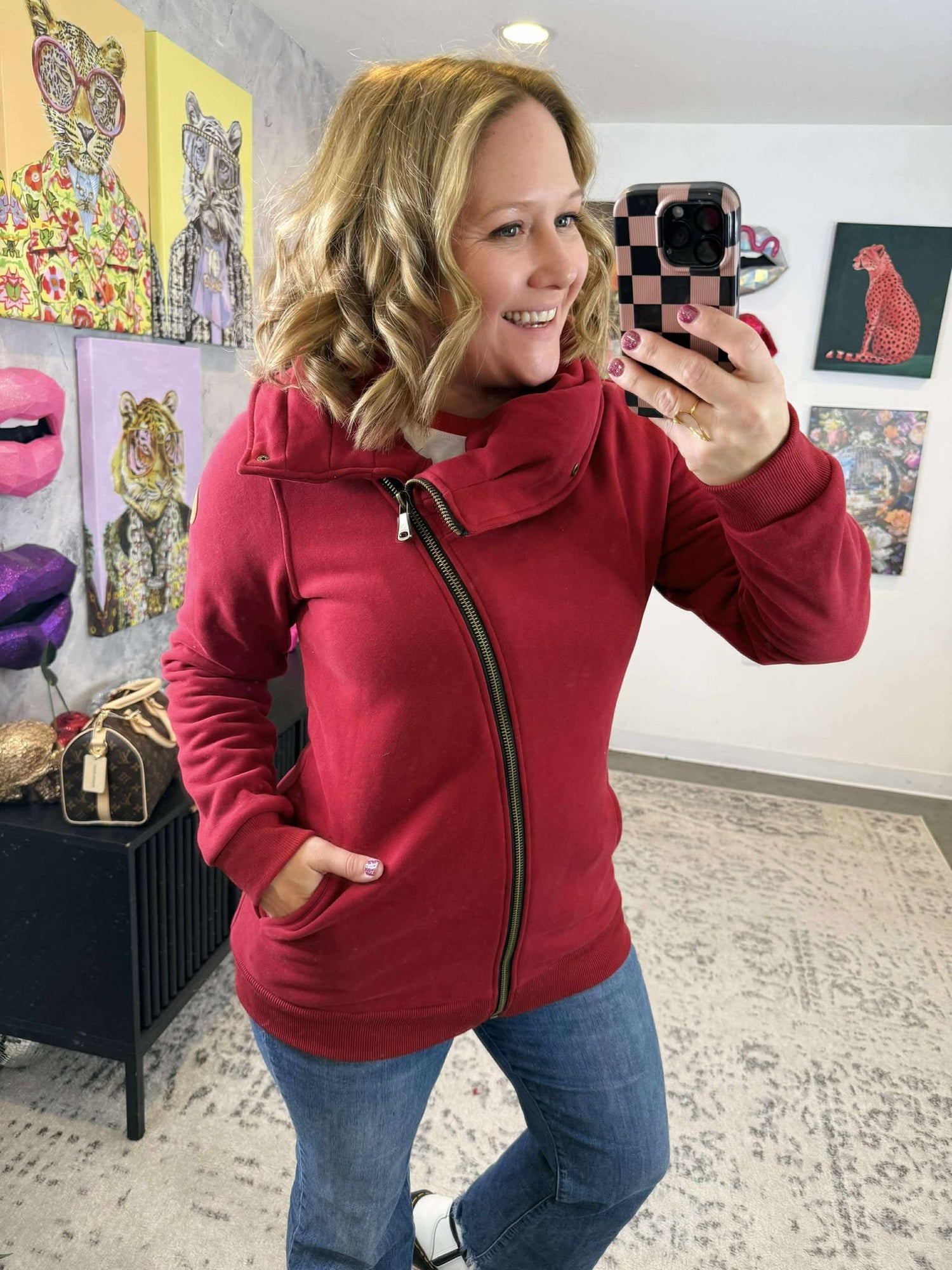 MM Quinn ZipUp Cowl - Burgundy {S-4X}