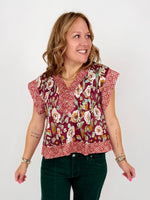 Quilted Bloom Blouse {M-L} - KaraMarie