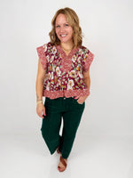 Quilted Bloom Blouse {M-L} - KaraMarie