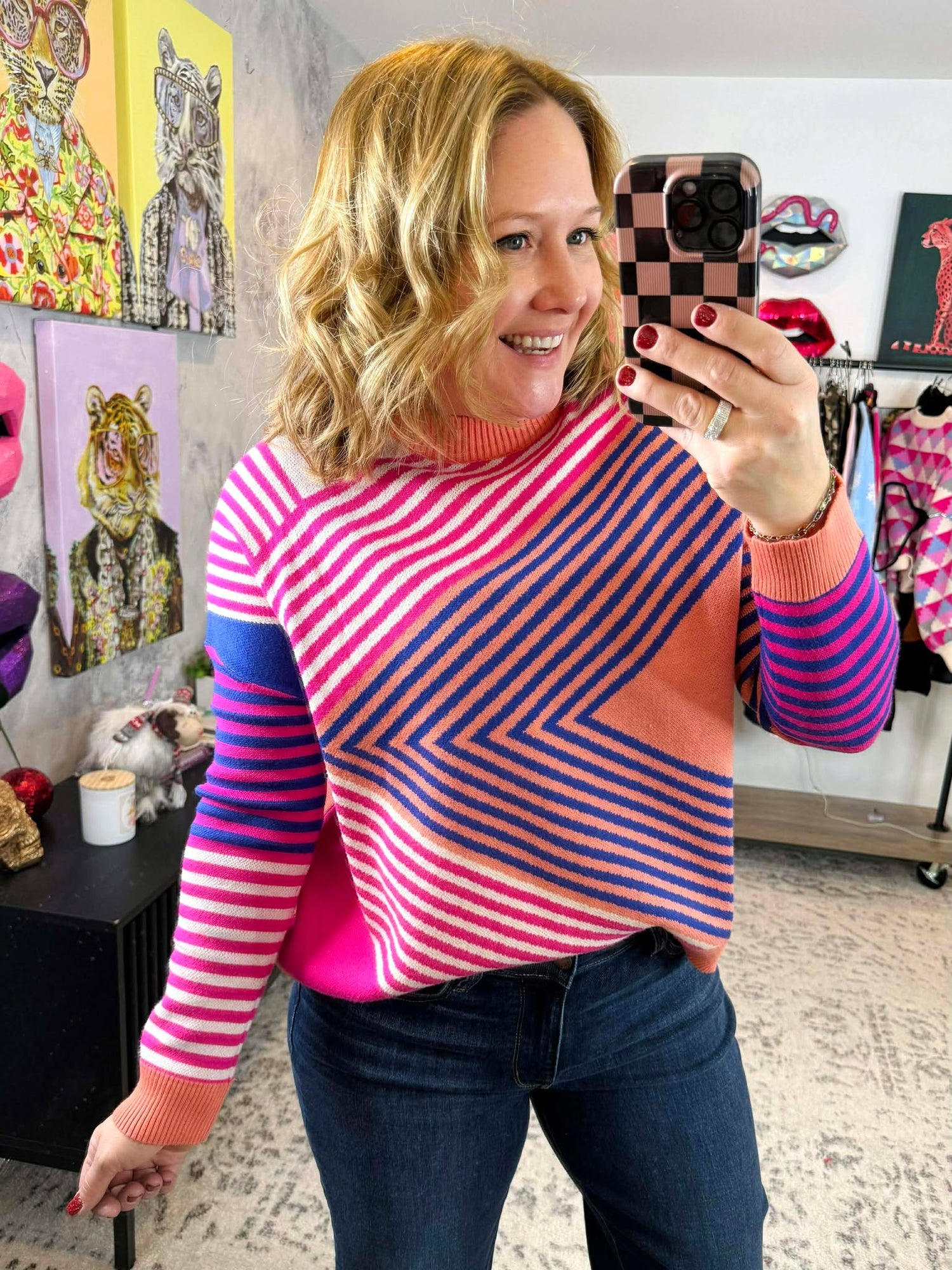 Diagonal Drift Sweater {XS-L}